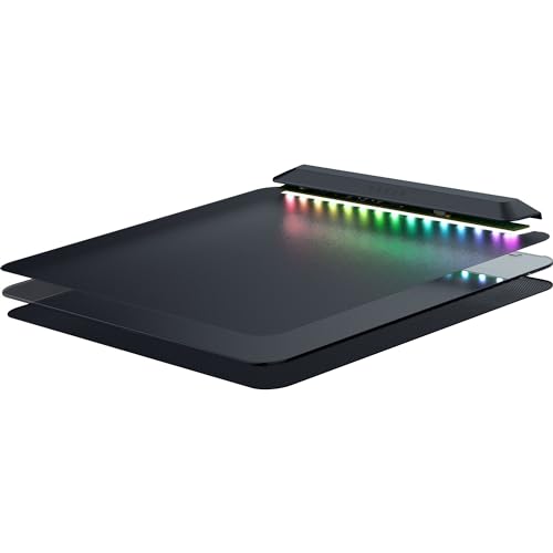 Razer Firefly V2 Pro Fully Illuminated RGB Gaming Mouse Mat: Backlit Design - 15 Zone Chroma Lighting - USB 2.0 Port - Detachable USB Type C Cable - Micro Textured Surface - Anti Slip Base