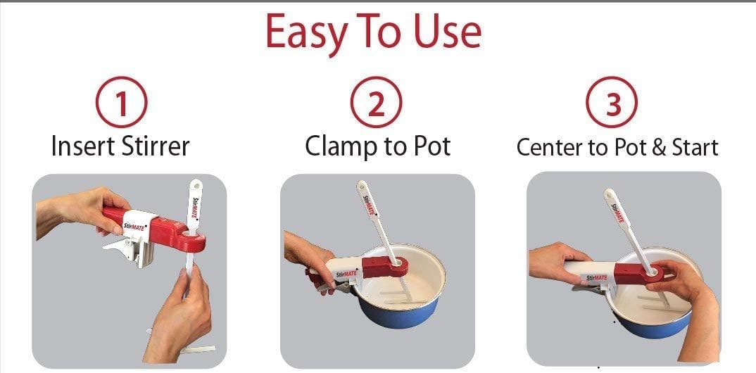 StirMATE Automatic Pot Stirrer GEN 3- Variable Speed, Self-Adjusting, Powerful, Cordless, (Updated 2024)