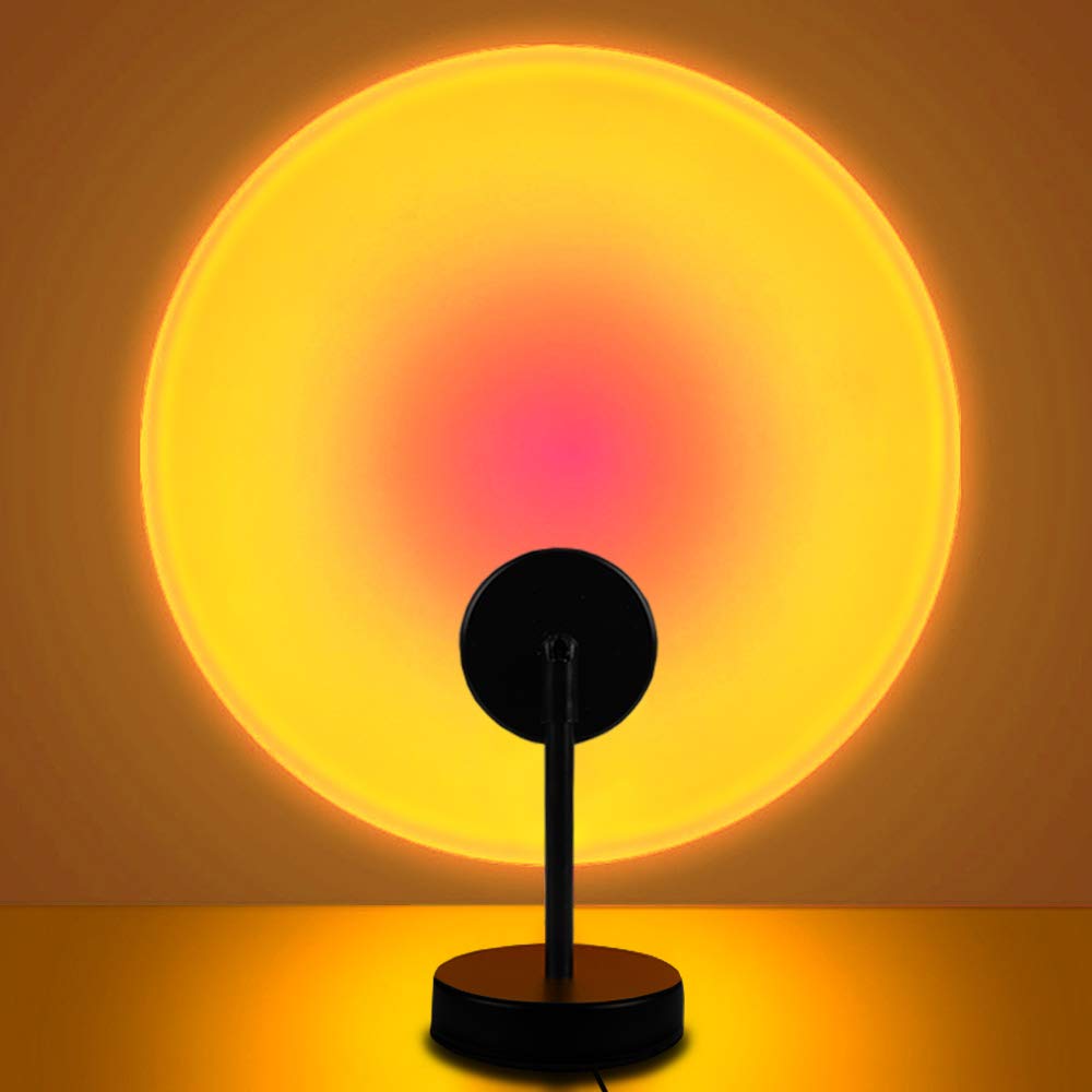 YouOKLight Sunset Lamp, Sunset Projector Lamp 10W LED Sunset Light Night Light 180 Degree Rotation Romantic Rainbow Light USB Charging for Bedroom Party Home Decor, Rainbow…
