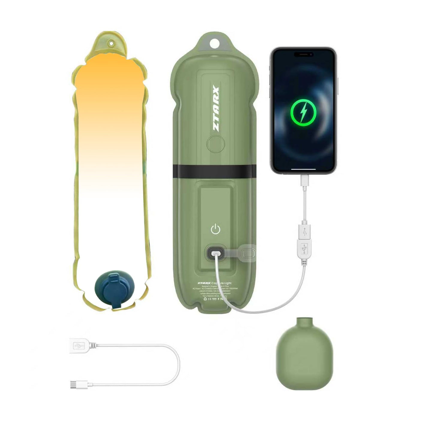 Inflatable LED Light Portable Lightweight Multicolor Camping Light Trip (4 Lighting Modes)