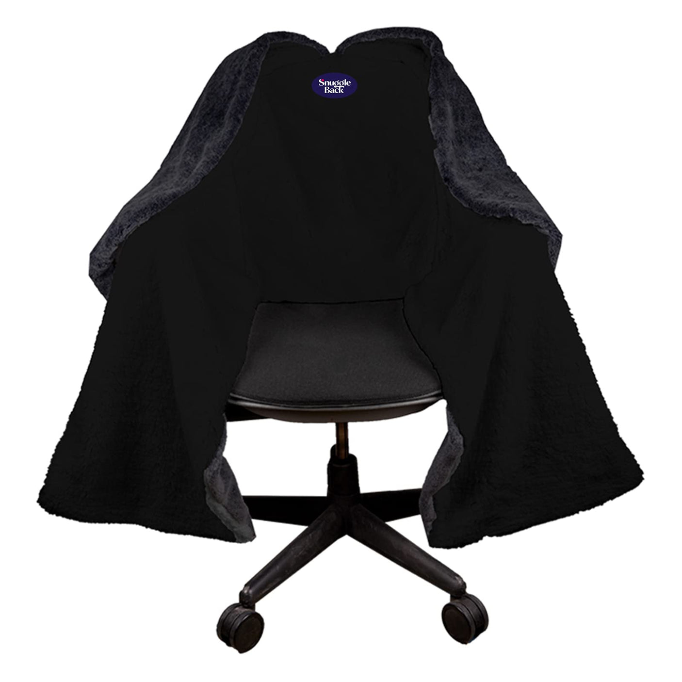 The Original Office Chair Blanket by SnuggleBack; Cozy Comfy Office Desk Chair Wrap Attaches for Convenient Heat and Hands-Free. Stay Warm In The Winter or Summer. Sherpa Fur Lining