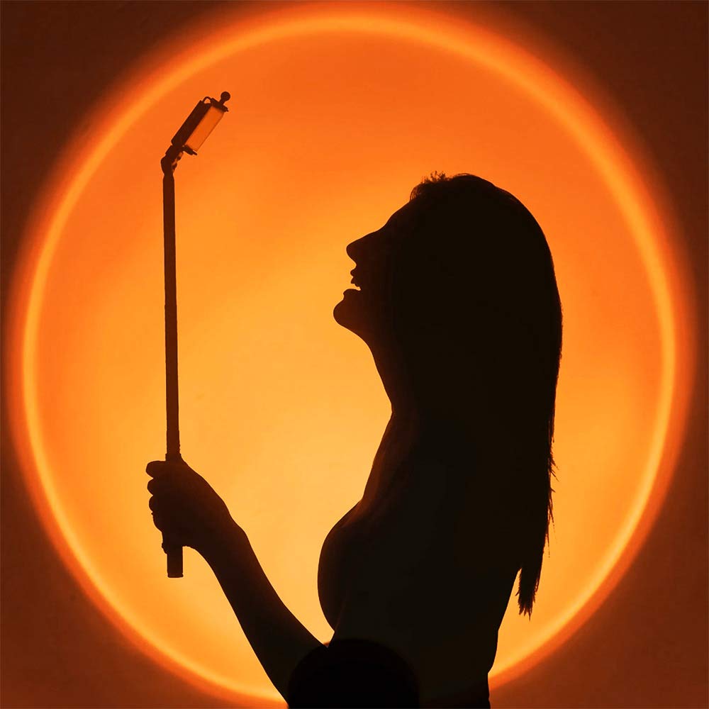 YouOKLight Sunset Lamp, Sunset Projector Lamp 10W LED Sunset Light Night Light 180 Degree Rotation Romantic Rainbow Light USB Charging for Bedroom Party Home Decor, Rainbow…
