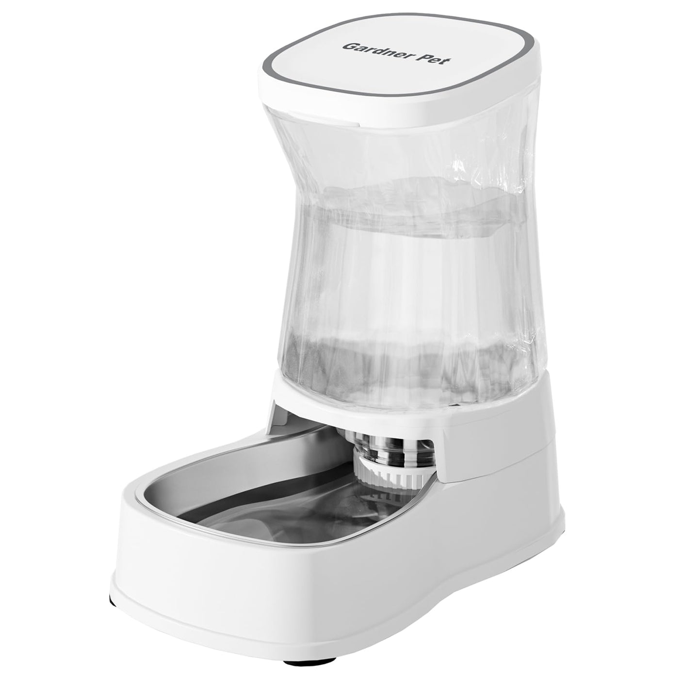 Gardner Pet Automatic Dog Water Dispenser Gravity Stainless Steel Water Waterer Feeder, 100% BPA-Free Large Capacity Water Feeding Bowls for Medium & Large-Sized Dogs Cats Other Pets -(1 Gallon)