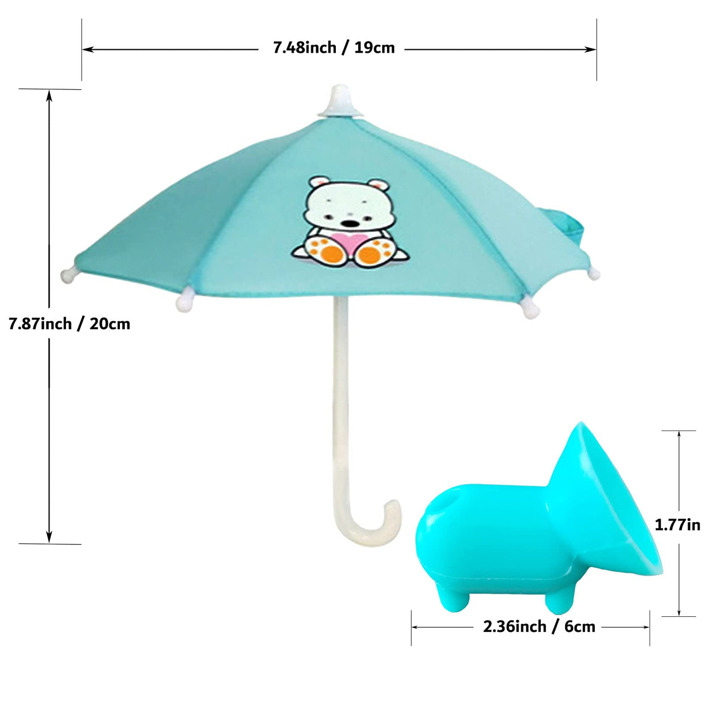 Phone Umbrella Suction Cup Stand - Universal Adjustable Piggy Phone Stand Sun Visor, Sun Shade Cover, Sun Shield with Suction Cup Mount Phone Holder Anti-Refection Block Glare