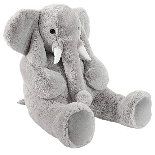 Vermont Teddy Bear Giant Elephant Stuffed Animal - 6 Foot Big Stuffed Elephant Plush from Giant Cuddle Collection - Collectible Plushies for Kids & Adults | Crafted in The USA