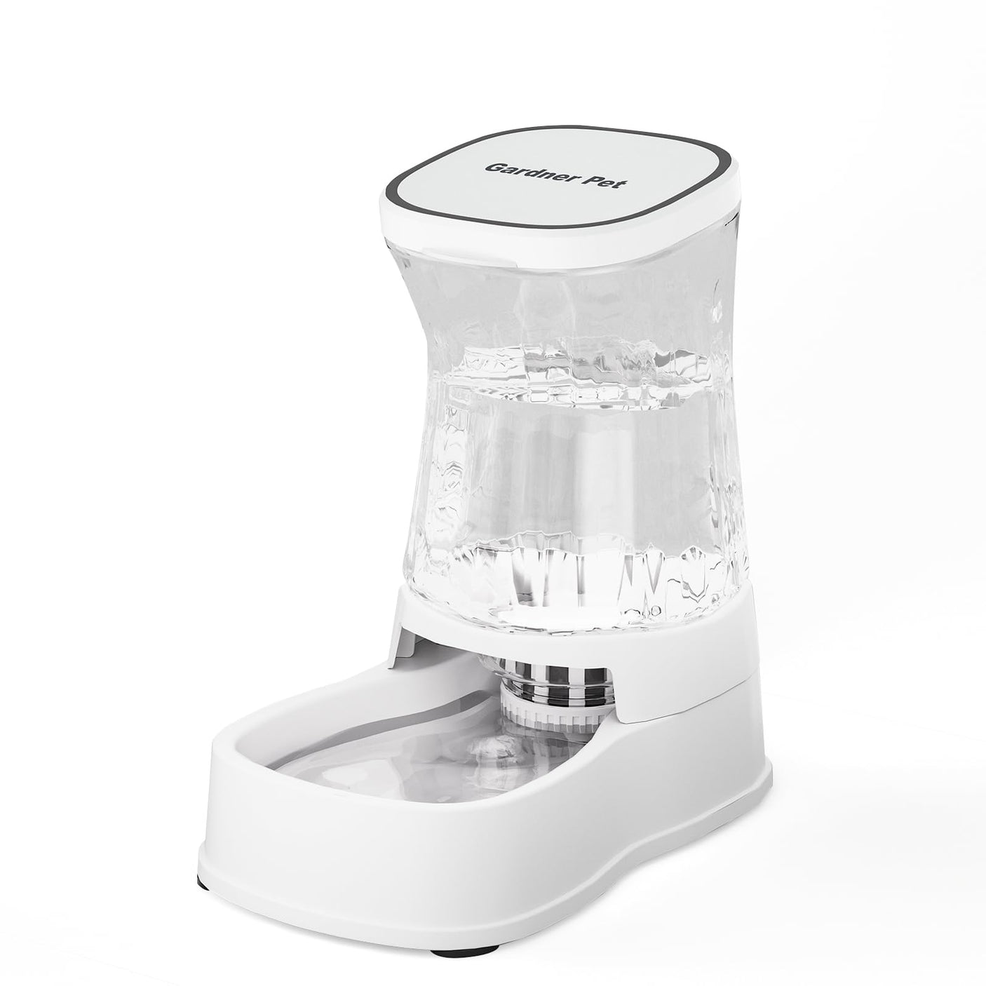 Gardner Pet Automatic Dog Water Dispenser Gravity Stainless Steel Water Waterer Feeder, 100% BPA-Free Large Capacity Water Feeding Bowls for Medium & Large-Sized Dogs Cats Other Pets -(1 Gallon)