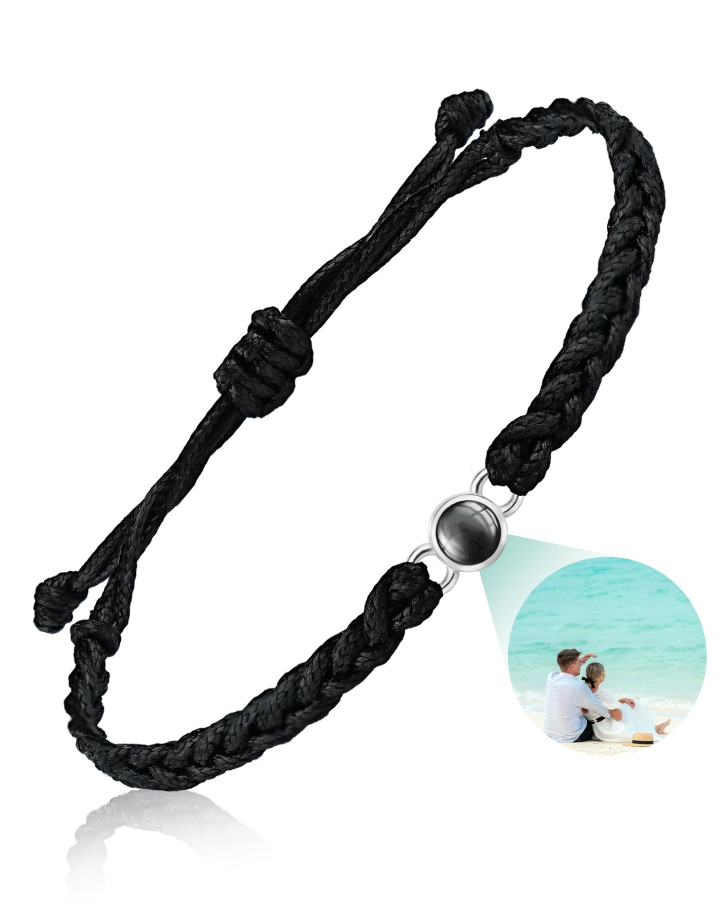 SUPHELPU Custom Bracelets with Picture Inside, Picture Bracelet Personalized Photo, Women's Identification Bracelets, Memorial Gifts for Loved One