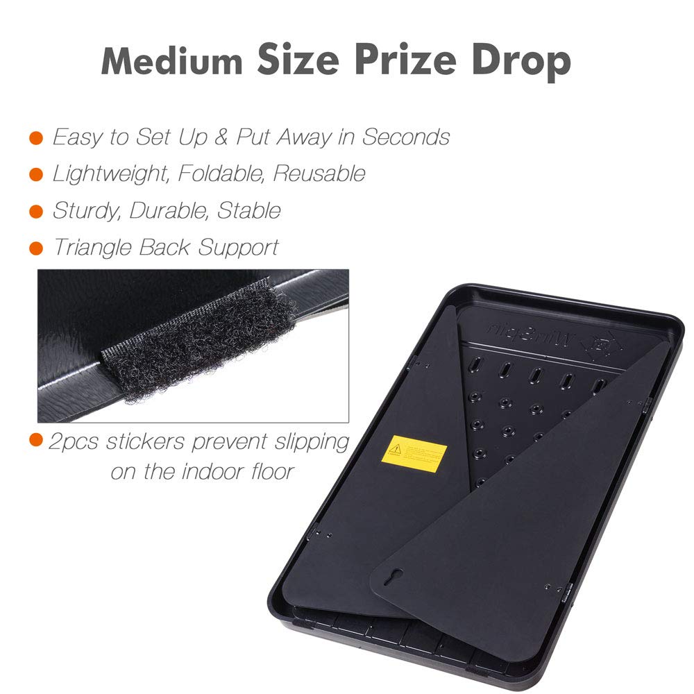 WinSpin 30" Prize Drop Board Foldable Stand Disk Drop Board Game Customizable 6 Slots with 10 Pucks for Carnival Tradeshow Party, (19"x30")
