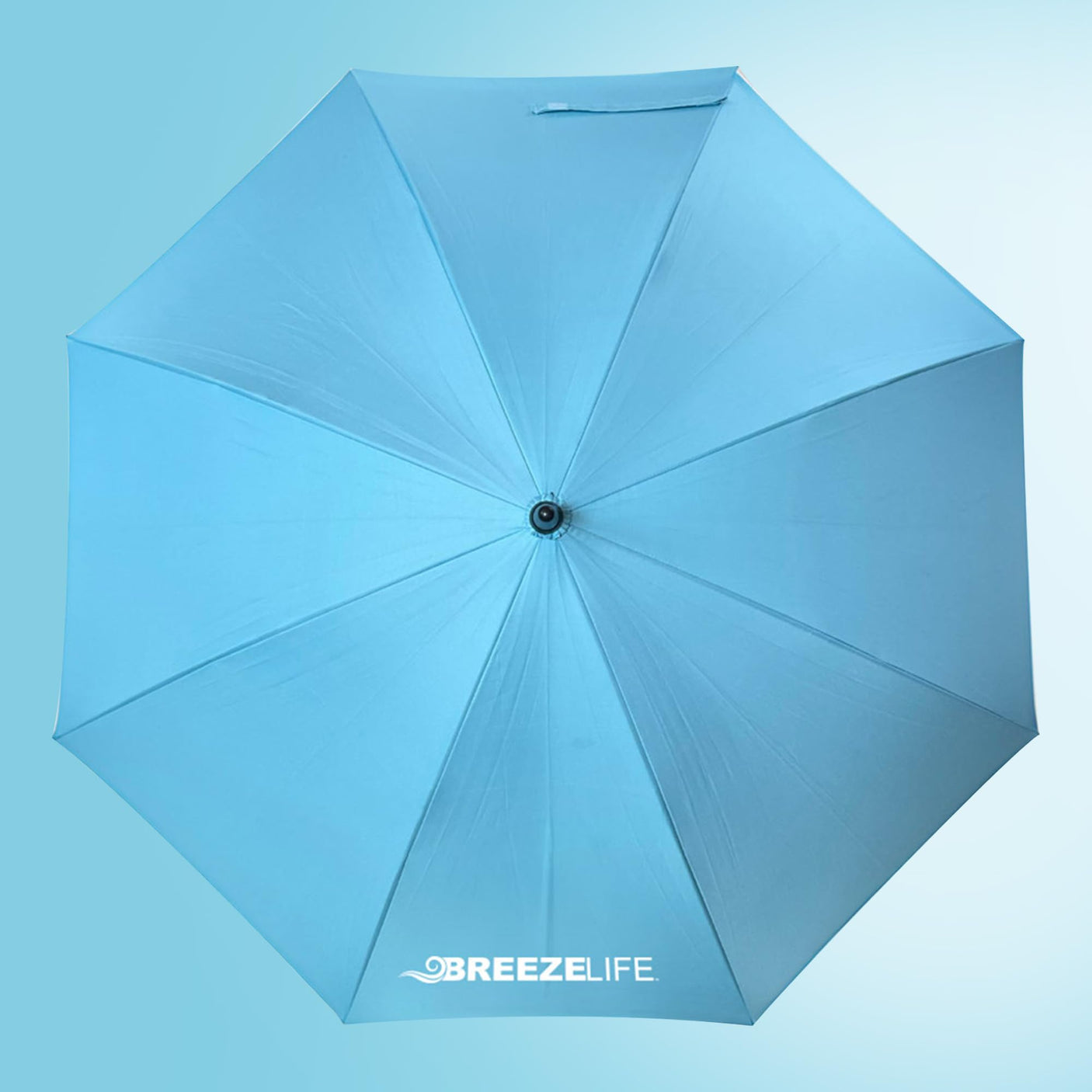 Original Mister Breeze, Sun Umbrella with Fan and Mister, Umbrella Mister with Built-in Fan for Festivals, Beach and More, Blocks Harmful Sun Rays, Mist bottle included, Silver