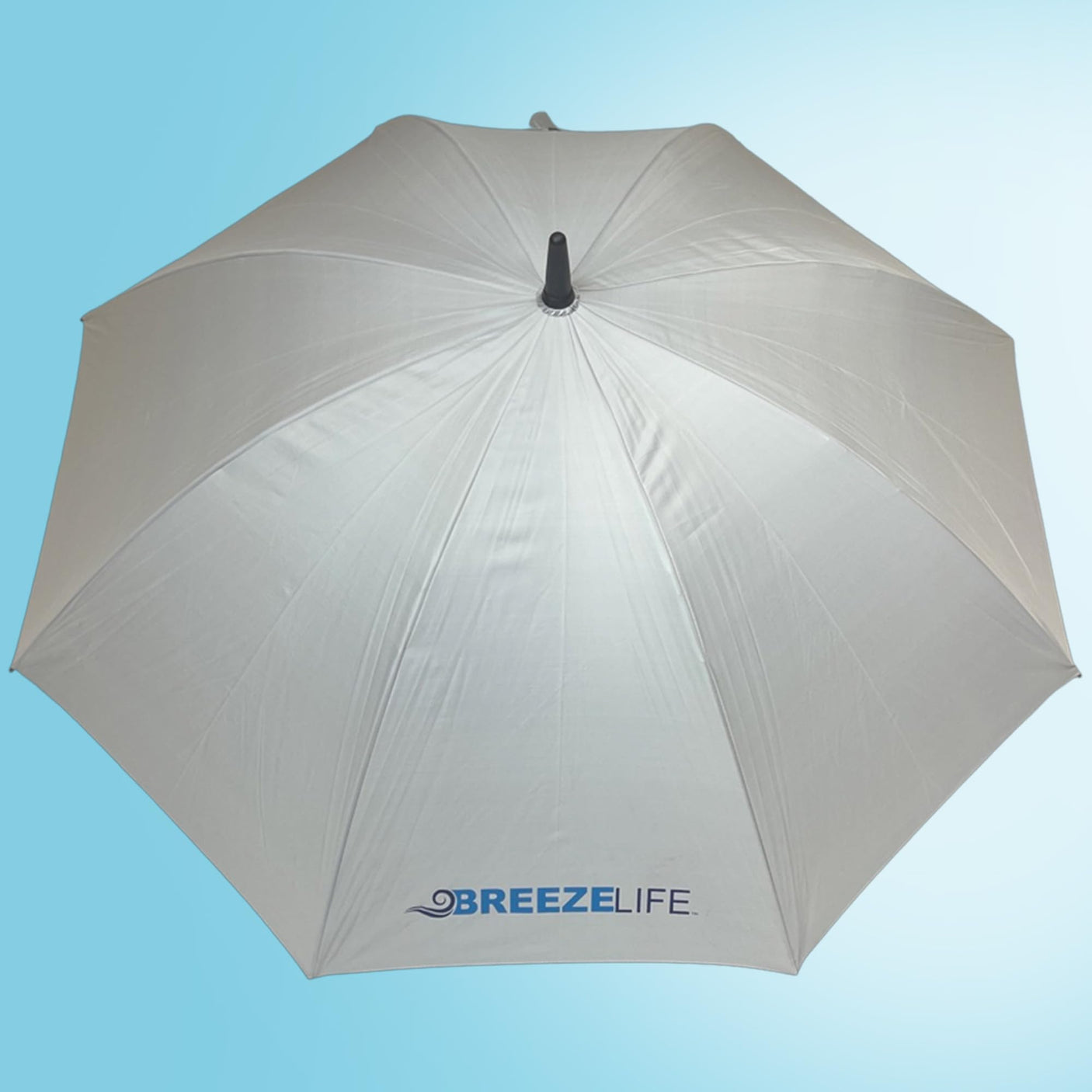 Original Mister Breeze, Sun Umbrella with Fan and Mister, Umbrella Mister with Built-in Fan for Festivals, Beach and More, Blocks Harmful Sun Rays, Mist bottle included, Silver