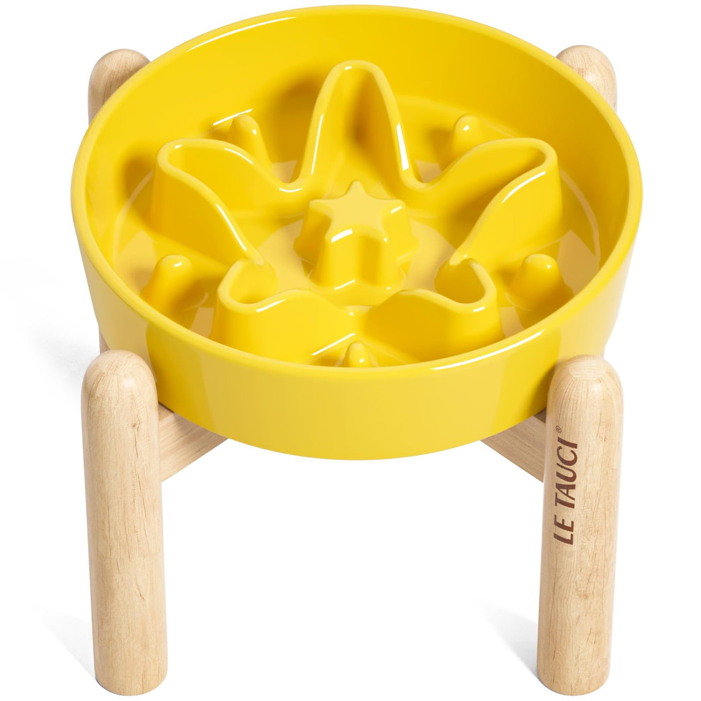 LE TAUCI Dog Bowls Slow Feeder Ceramic, 1.5 Cups Slow Feeding Dog Bowl Small Medium Breed, Puppy Slow Feeder Bowl for Fast Eater, Dog Dishes to Slow Down Eating, Puzzle Dog Food Bowl, Maze Purple