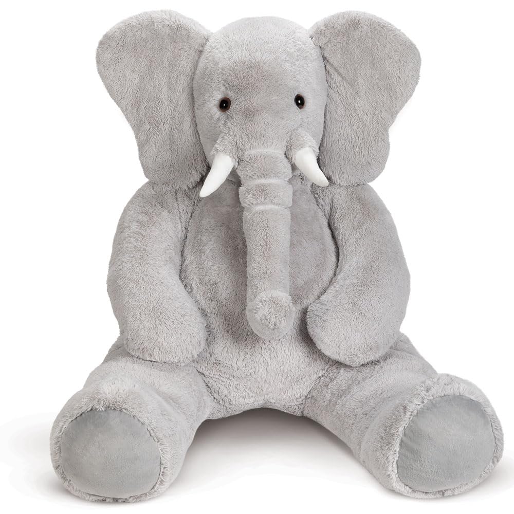 Vermont Teddy Bear Giant Elephant Stuffed Animal - 6 Foot Big Stuffed Elephant Plush from Giant Cuddle Collection - Collectible Plushies for Kids & Adults | Crafted in The USA