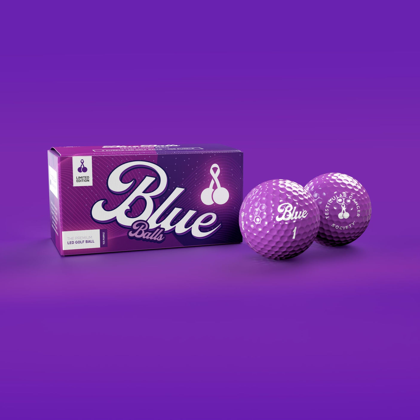 Blue Balls Premium LED Light Up Golf Balls | Glow in The Dark | Night Golf | Funny Gift | Bachelor Party