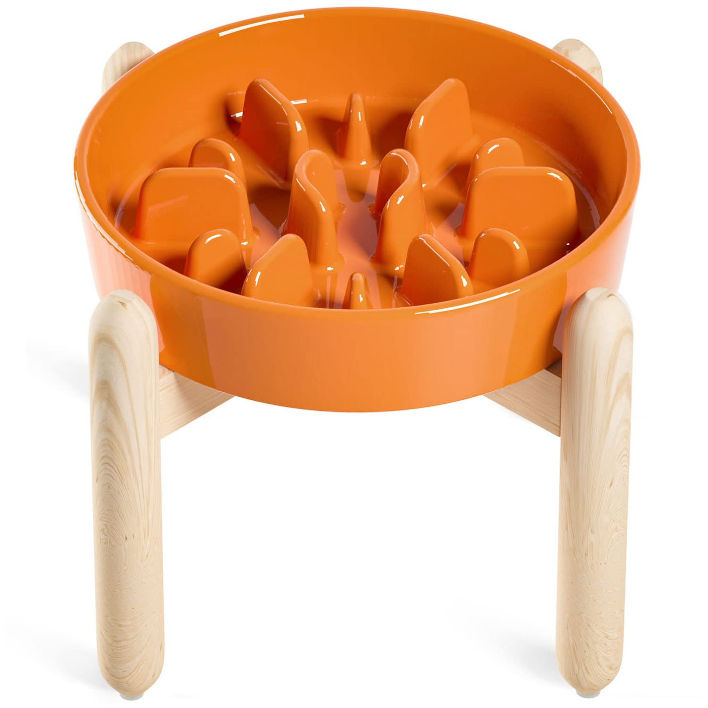 LE TAUCI Dog Bowls Slow Feeder Ceramic, 1.5 Cups Slow Feeding Dog Bowl Small Medium Breed, Puppy Slow Feeder Bowl for Fast Eater, Dog Dishes to Slow Down Eating, Puzzle Dog Food Bowl, Maze Purple