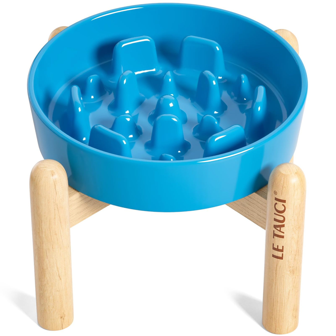 LE TAUCI Dog Bowls Slow Feeder Ceramic, 1.5 Cups Slow Feeding Dog Bowl Small Medium Breed, Puppy Slow Feeder Bowl for Fast Eater, Dog Dishes to Slow Down Eating, Puzzle Dog Food Bowl, Maze Purple