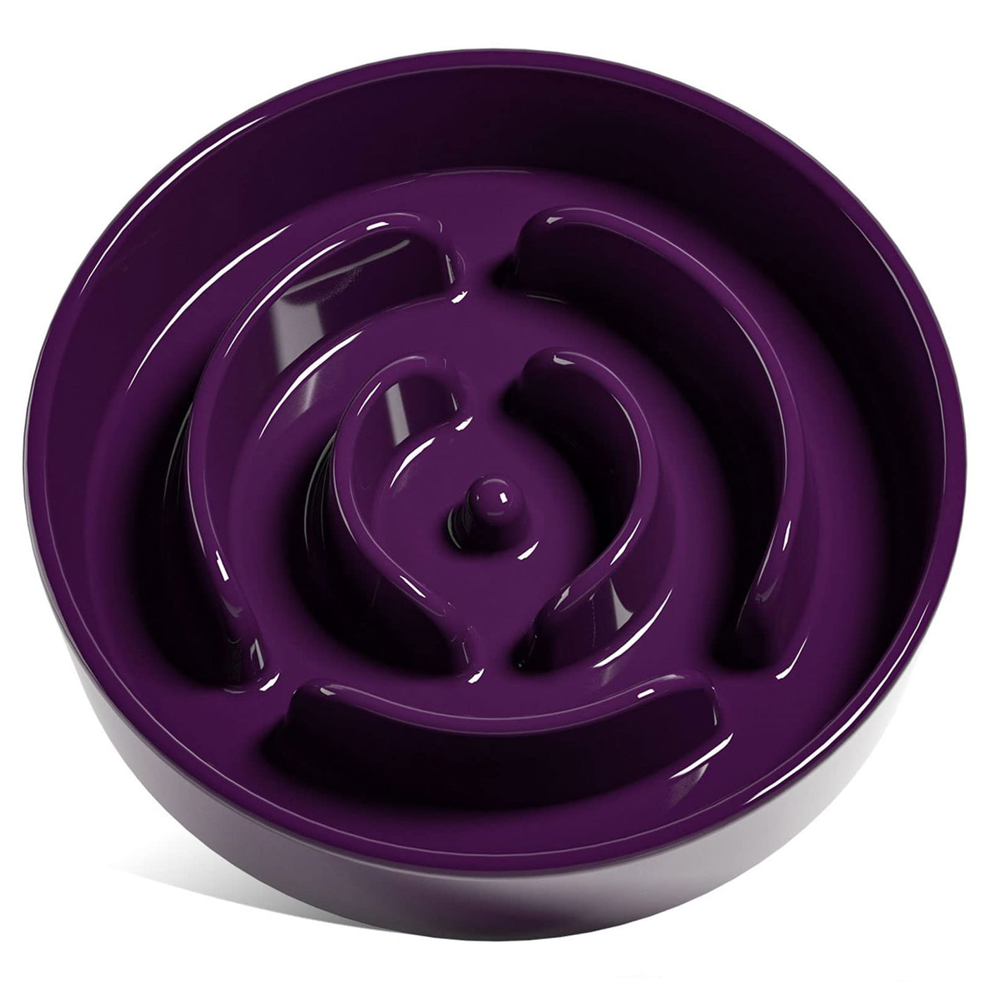 LE TAUCI Dog Bowls Slow Feeder Ceramic, 1.5 Cups Slow Feeding Dog Bowl Small Medium Breed, Puppy Slow Feeder Bowl for Fast Eater, Dog Dishes to Slow Down Eating, Puzzle Dog Food Bowl, Maze Purple