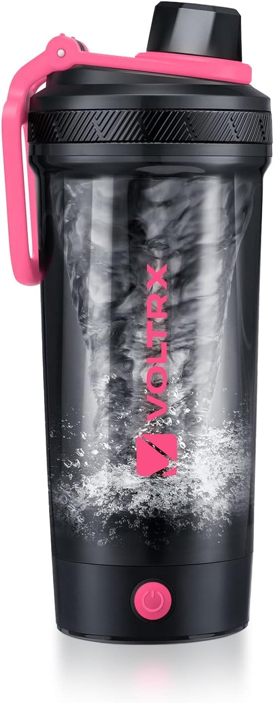 VOLTRX Electric Protein Shaker Bottle - USB Rechargeable Mixer Cup for Shakes and Meal Replacements, BPA-Free Tritan, 24oz