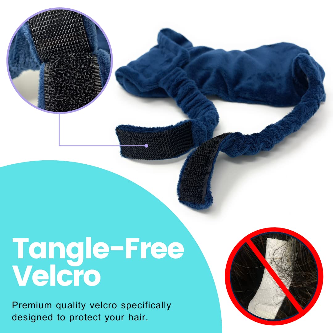 Weighted Lavender Eye Mask for Sleeping, Yoga, Dry Eyes - Great Relaxation Gifts for Mom, Dad, Women, Men - Aromatherapy Lavender Eye Pillow Gift (Navy Blue)