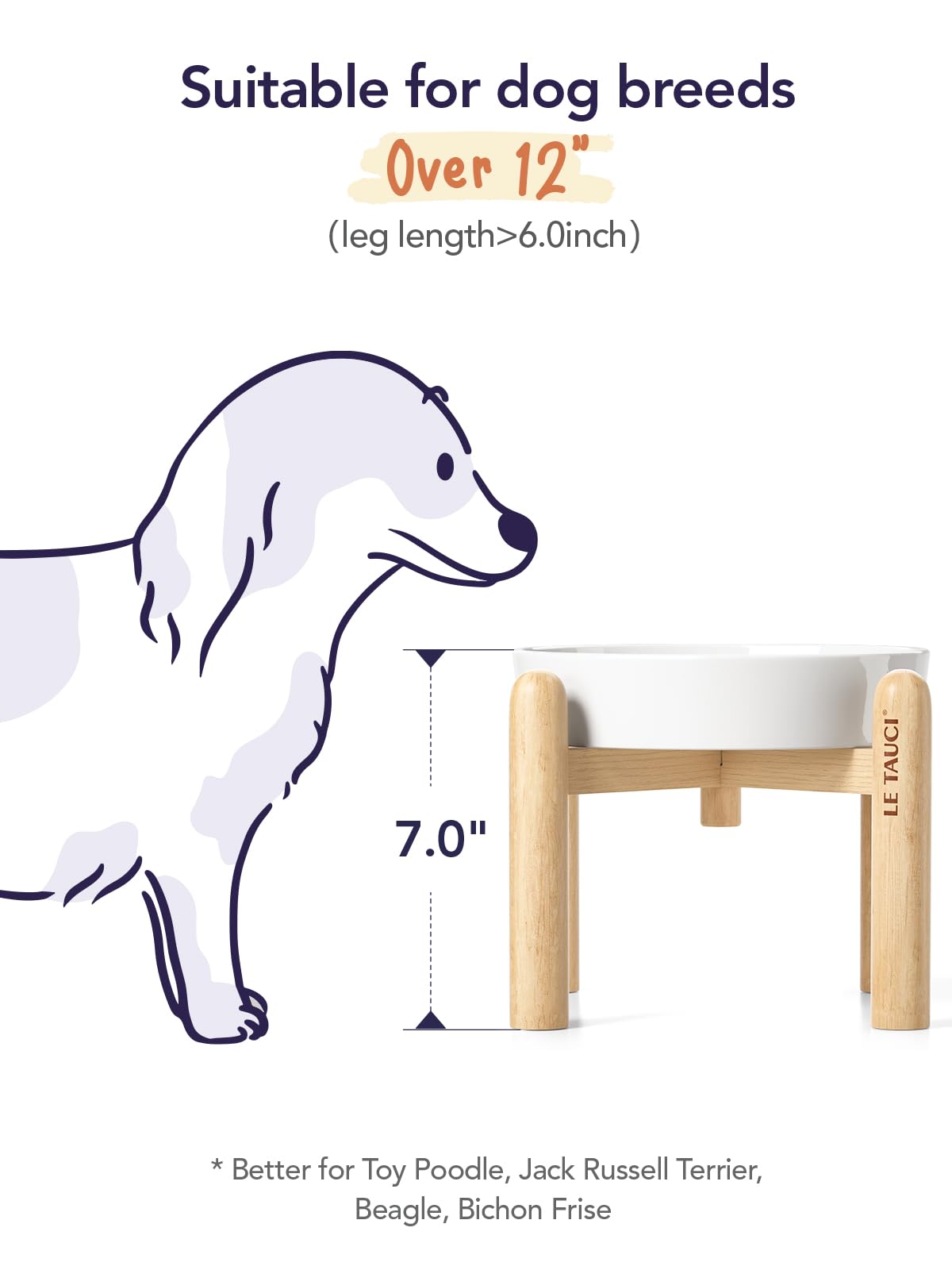 LE TAUCI Dog Bowls Slow Feeder Ceramic, 1.5 Cups Slow Feeding Dog Bowl Small Medium Breed, Puppy Slow Feeder Bowl for Fast Eater, Dog Dishes to Slow Down Eating, Puzzle Dog Food Bowl, Maze Purple