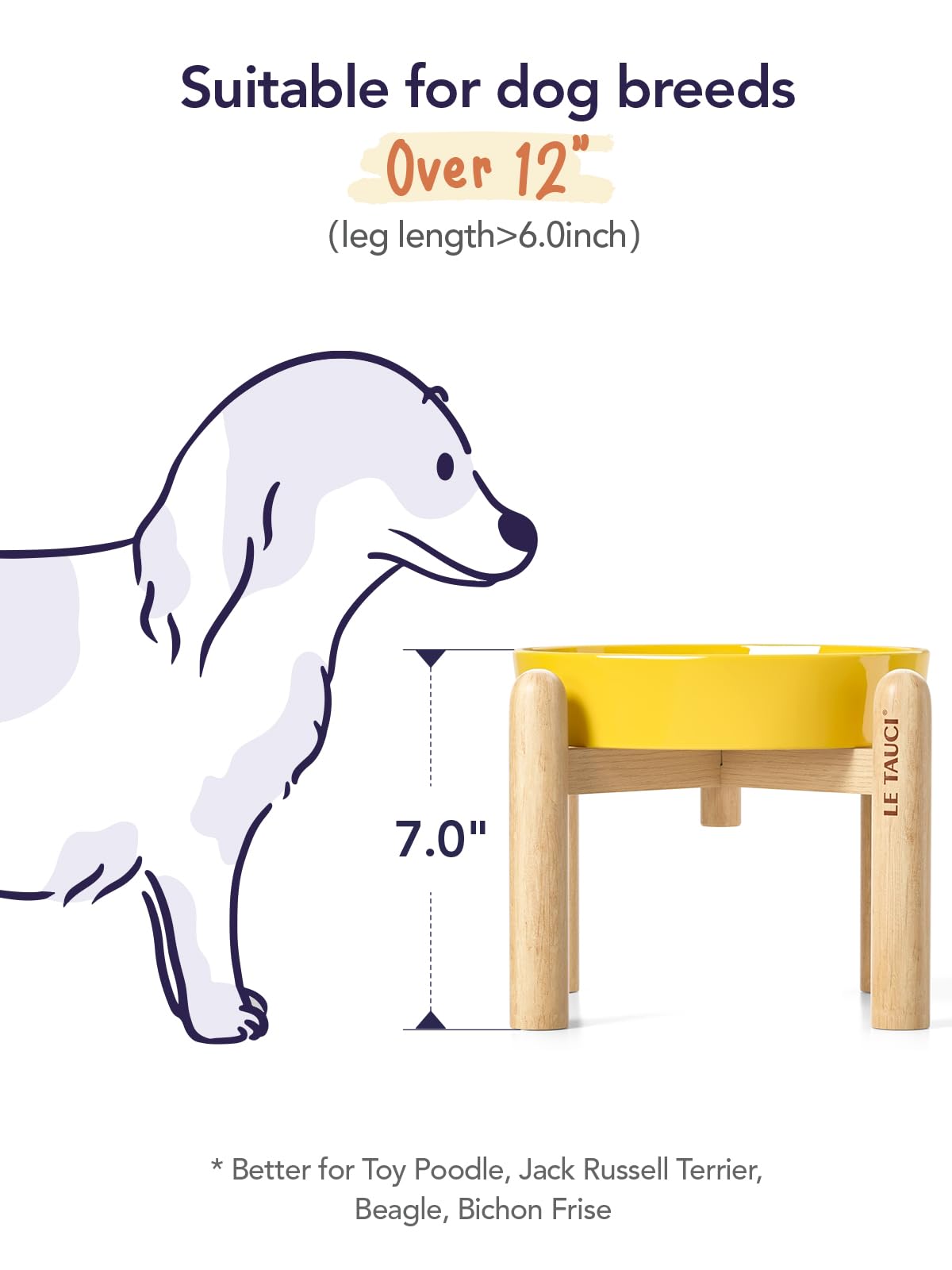 LE TAUCI Dog Bowls Slow Feeder Ceramic, 1.5 Cups Slow Feeding Dog Bowl Small Medium Breed, Puppy Slow Feeder Bowl for Fast Eater, Dog Dishes to Slow Down Eating, Puzzle Dog Food Bowl, Maze Purple