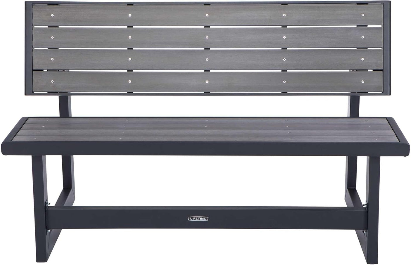 LIFETIME 60253 Outdoor Convertible Bench, 55 Inch, Harbor Gray