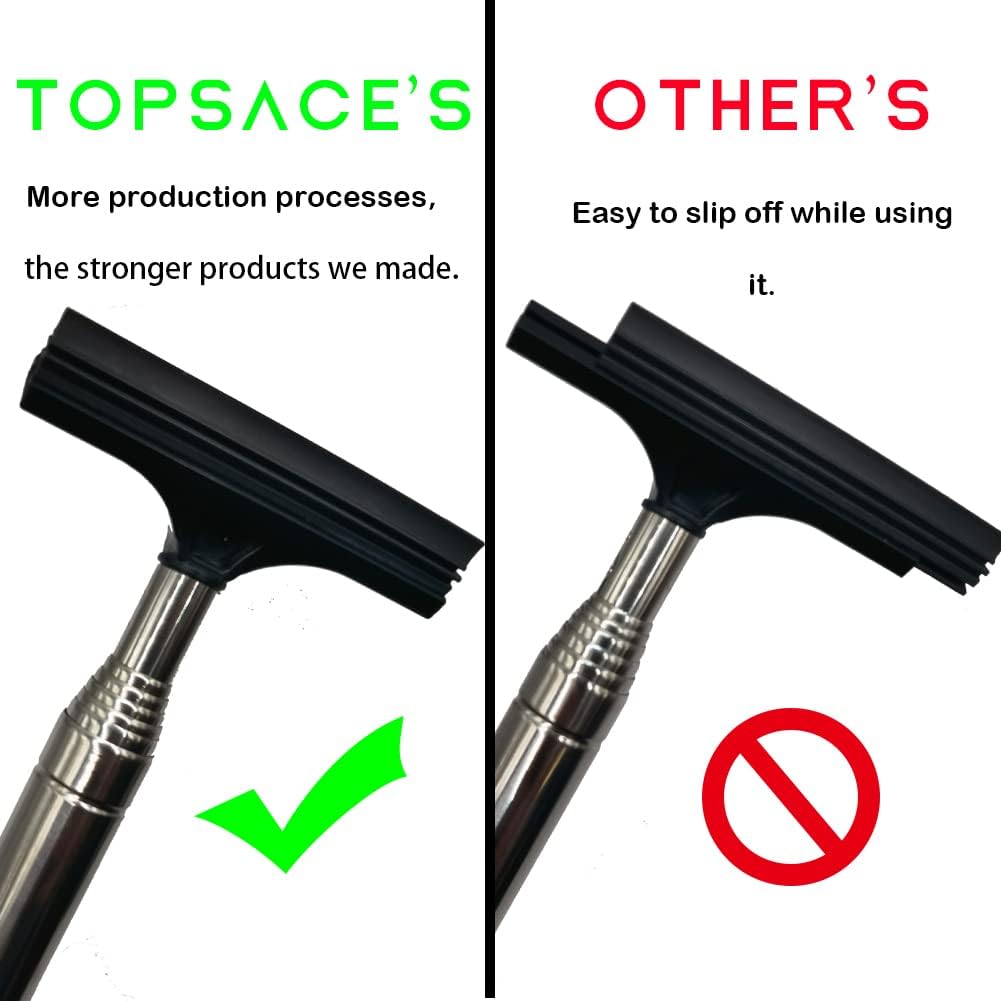 Car Side Mirror Squeegee, Retractable Telescopic Mirror Wiper, Anti-Fog & Water Cleaning Tool for Rainy & Foggy Weather, Extendable 98cm Handle, Portable Auto Mirror Cleaner