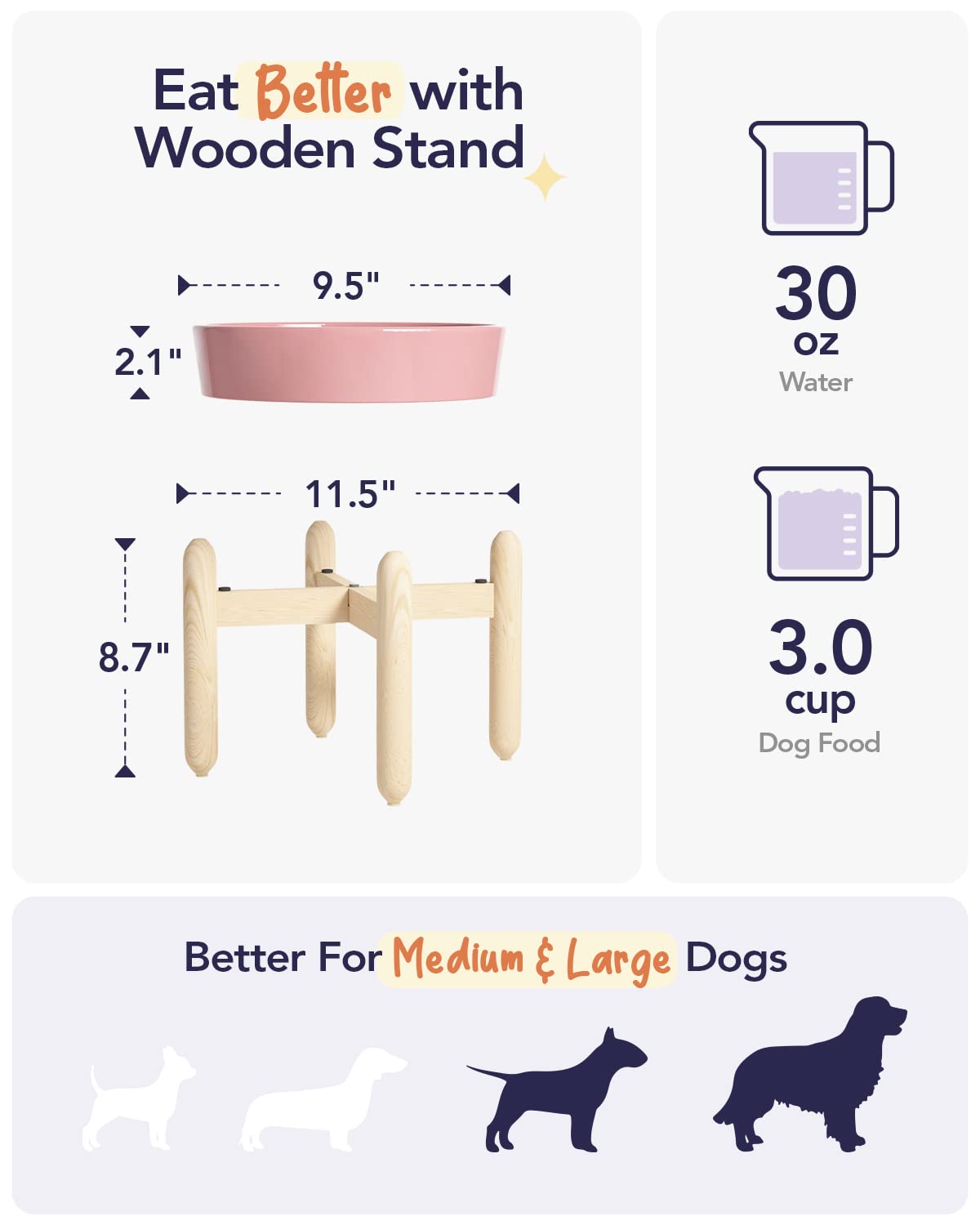 LE TAUCI Dog Bowls Slow Feeder Ceramic, 1.5 Cups Slow Feeding Dog Bowl Small Medium Breed, Puppy Slow Feeder Bowl for Fast Eater, Dog Dishes to Slow Down Eating, Puzzle Dog Food Bowl, Maze Purple