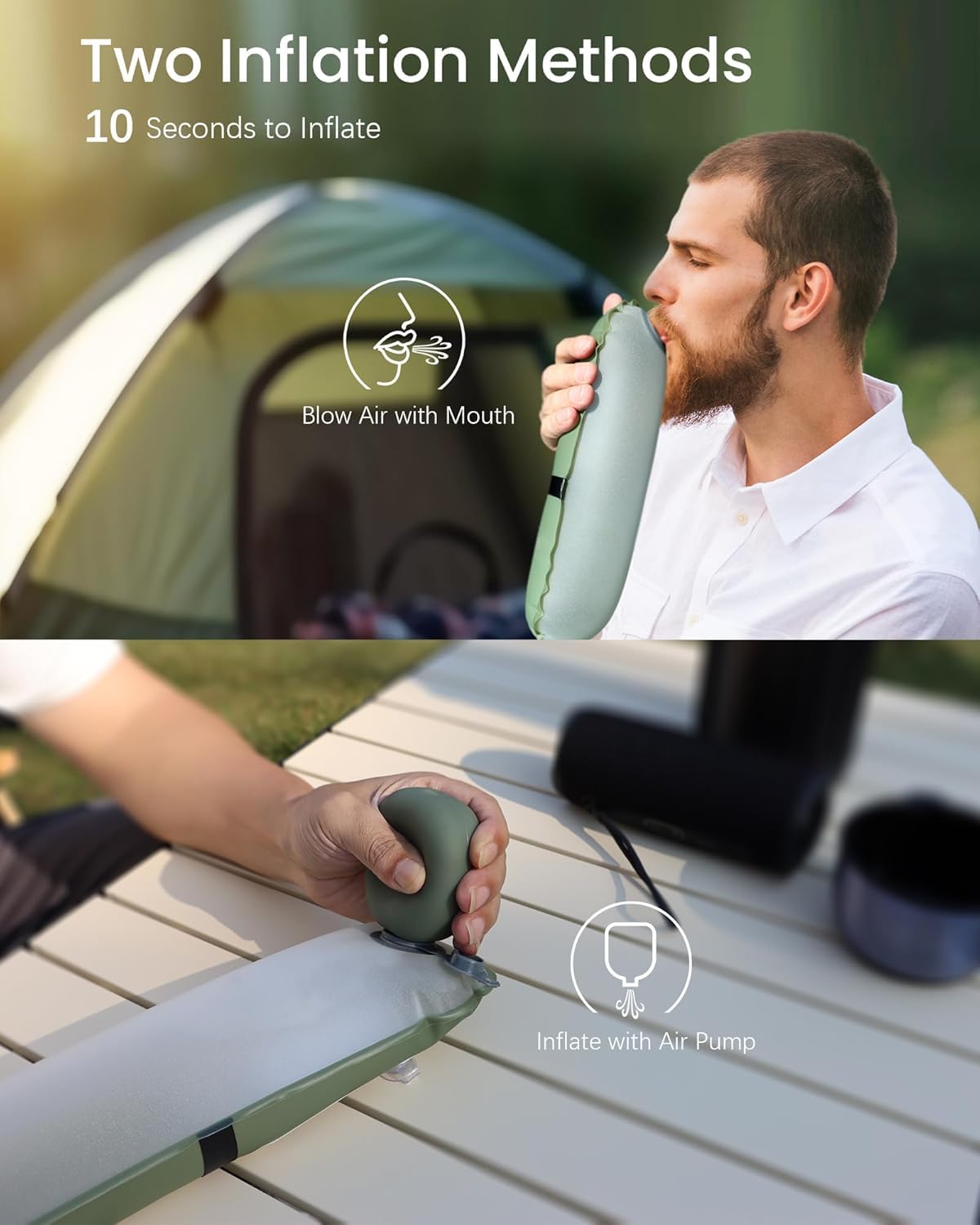 Inflatable LED Light Portable Lightweight Multicolor Camping Light Trip (4 Lighting Modes)