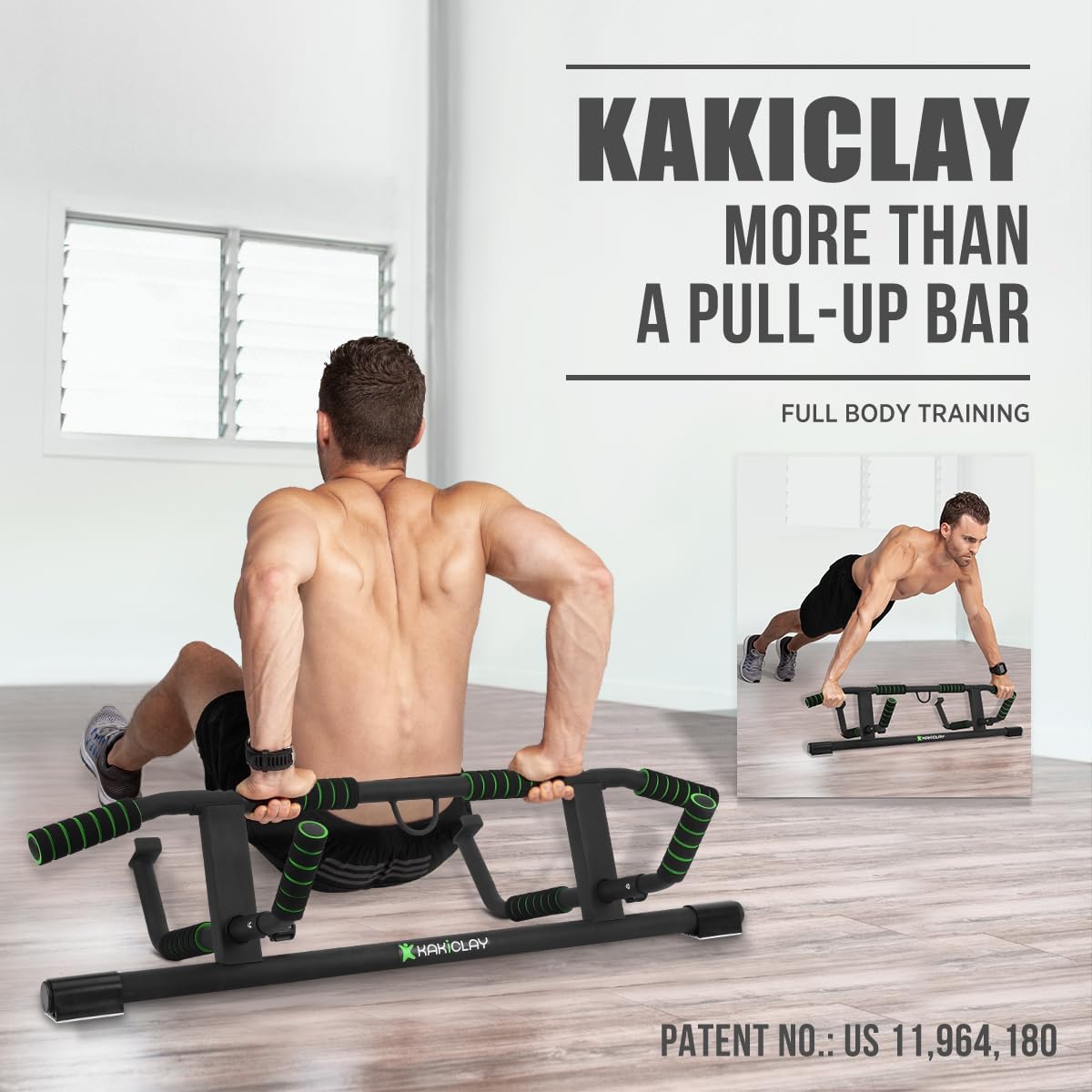 2025 Upgrade Multi-Grip Pull Up Bar with Smart Larger Hooks Technology - USA Original Patent, Designed, Shipped, Warranty