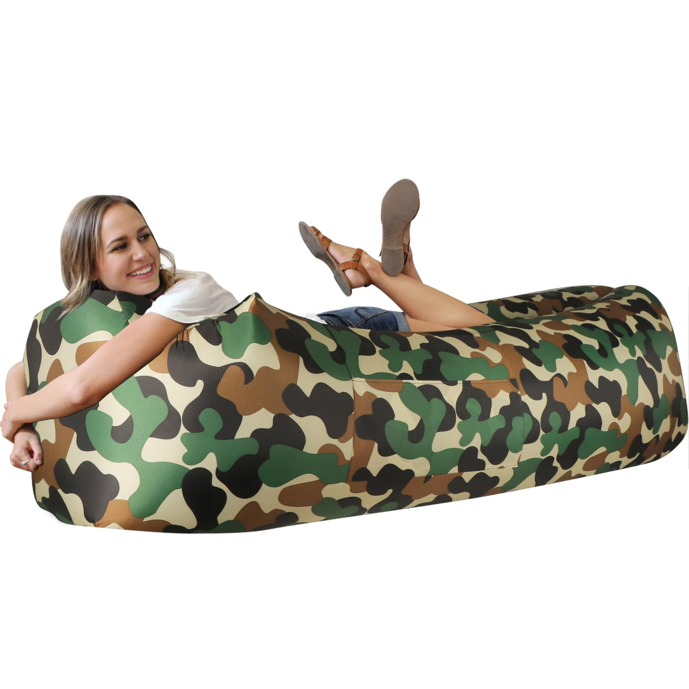 WEKAPO Inflatable Lounger Air Sofa Hammock-Portable,Water Proof& Anti-Air Leaking Design-Ideal Couch for Backyard Beach Traveling Camping Picnics & Music Festivals