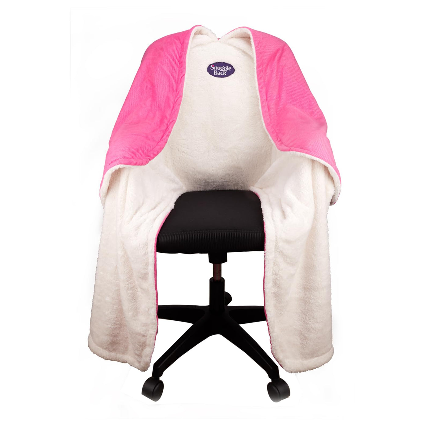 The Original Office Chair Blanket by SnuggleBack; Cozy Comfy Office Desk Chair Wrap Attaches for Convenient Heat and Hands-Free. Stay Warm In The Winter or Summer. Sherpa Fur Lining