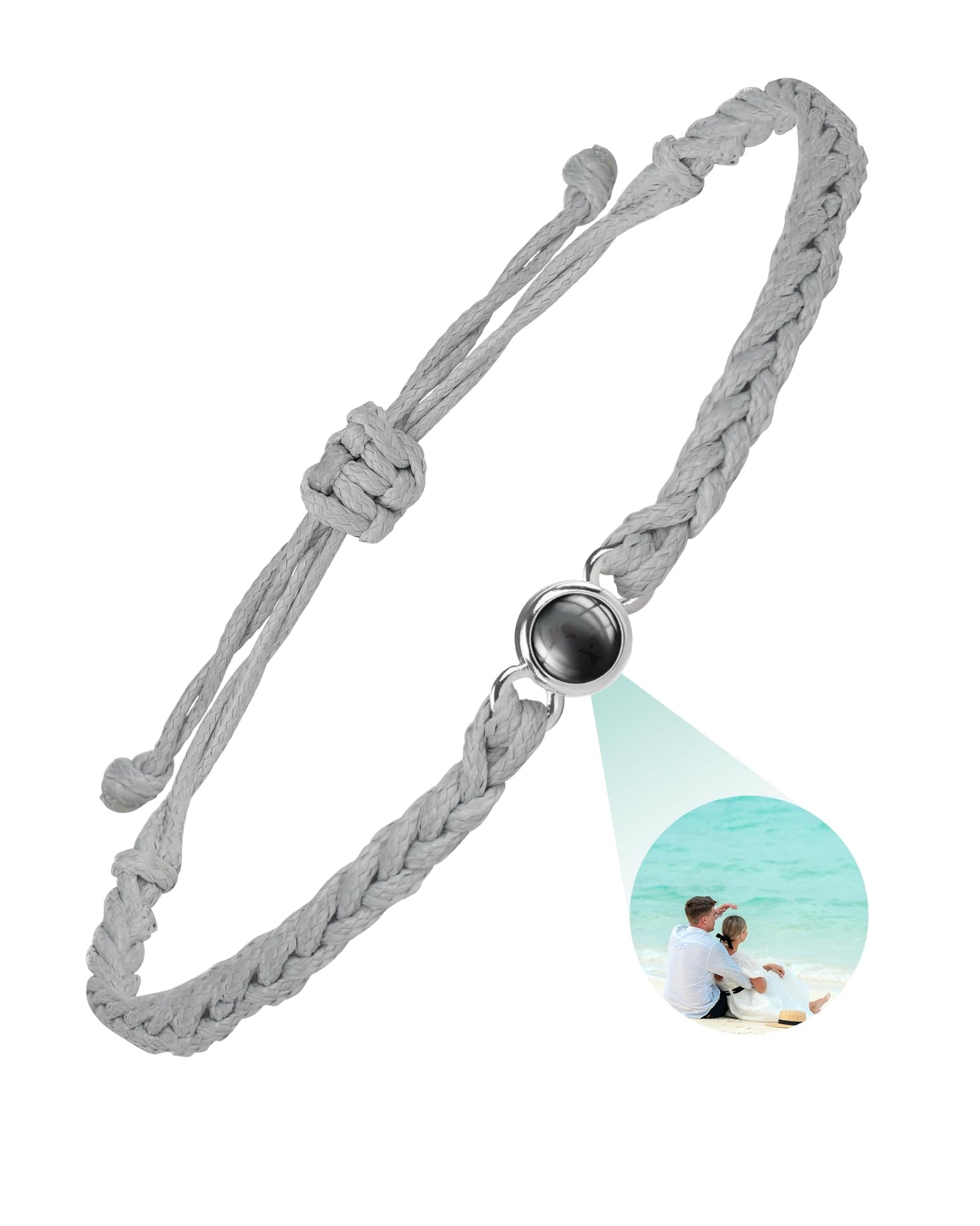 SUPHELPU Custom Bracelets with Picture Inside, Picture Bracelet Personalized Photo, Women's Identification Bracelets, Memorial Gifts for Loved One