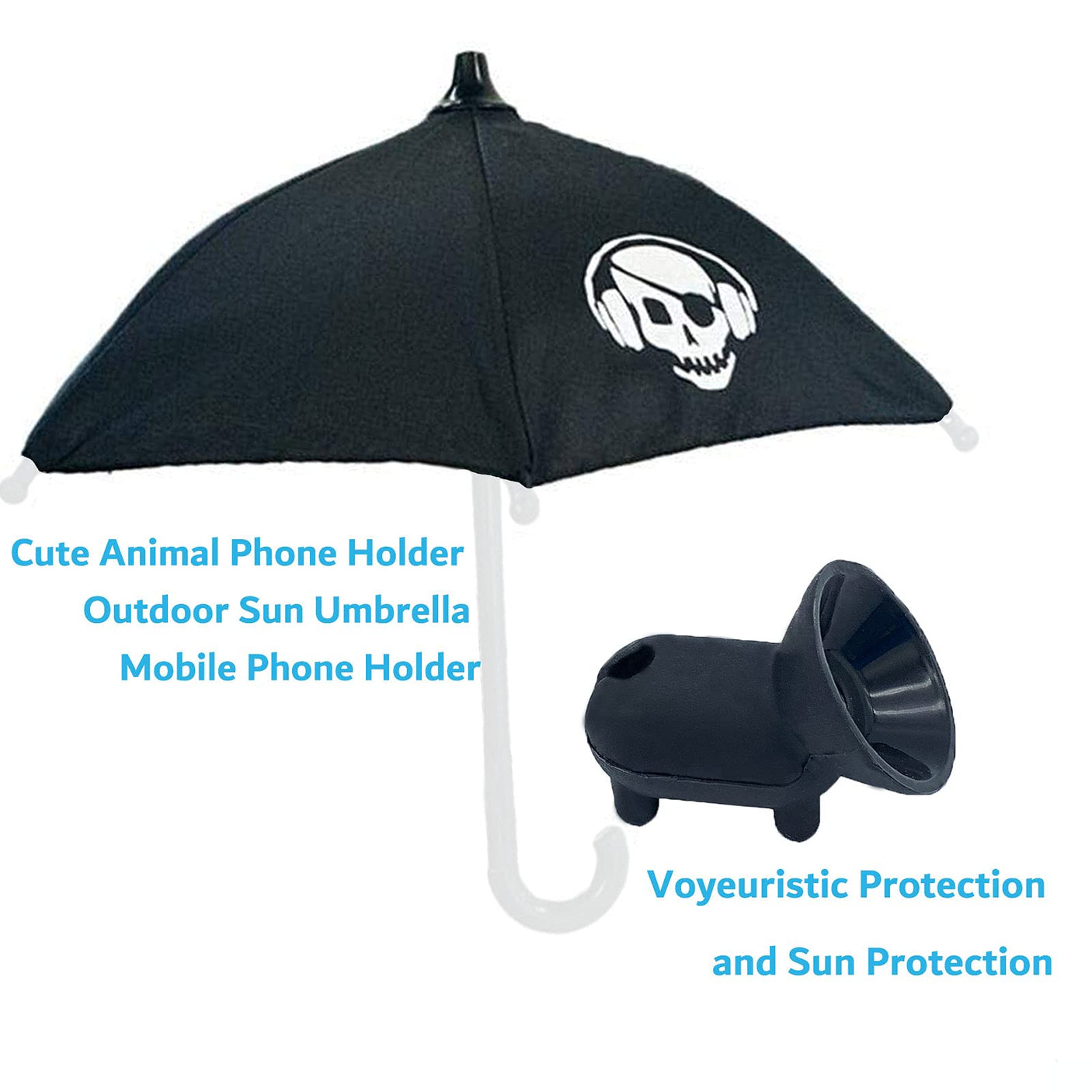 Phone Umbrella Suction Cup Stand - Universal Adjustable Piggy Phone Stand Sun Visor, Sun Shade Cover, Sun Shield with Suction Cup Mount Phone Holder Anti-Refection Block Glare