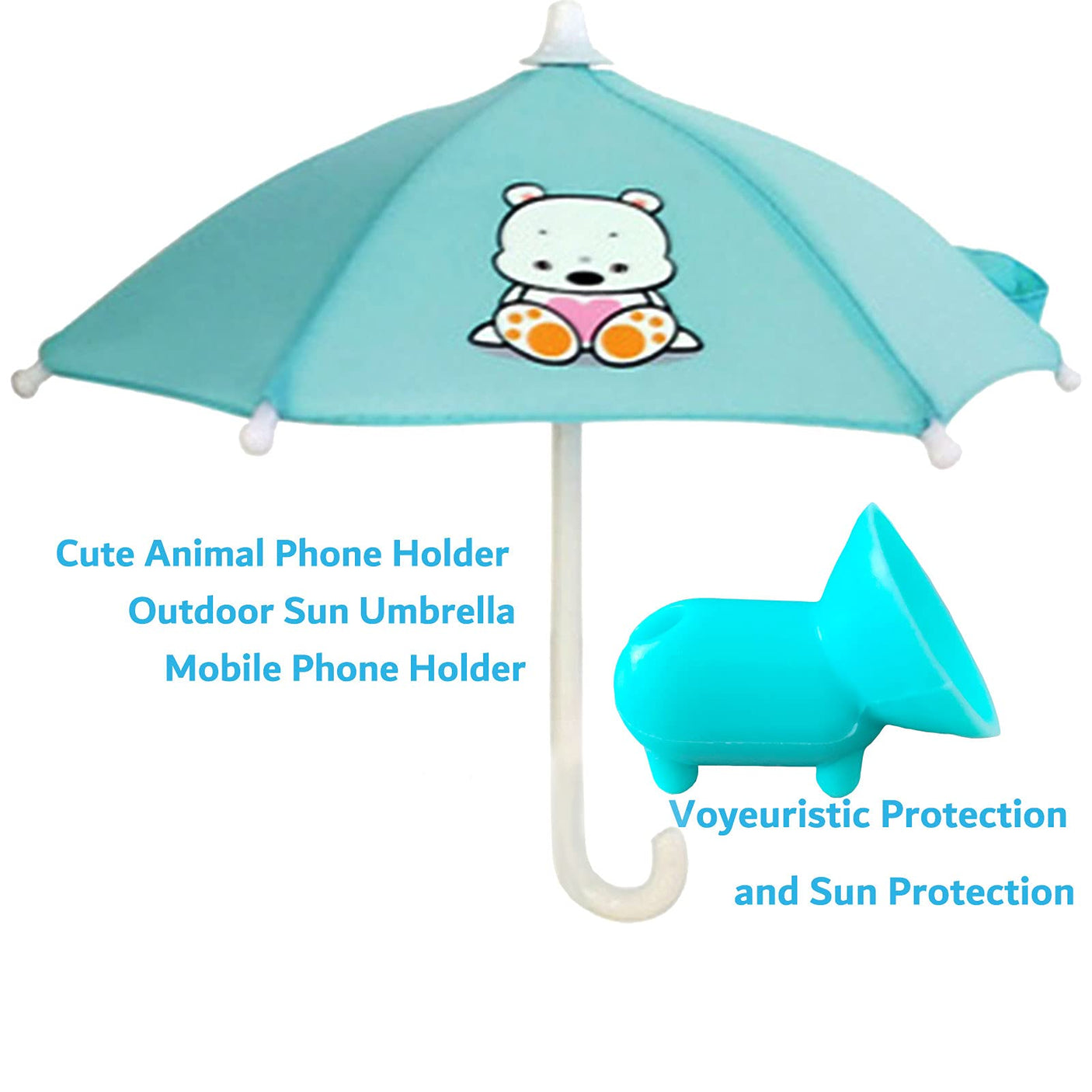 Phone Umbrella Suction Cup Stand - Universal Adjustable Piggy Phone Stand Sun Visor, Sun Shade Cover, Sun Shield with Suction Cup Mount Phone Holder Anti-Refection Block Glare