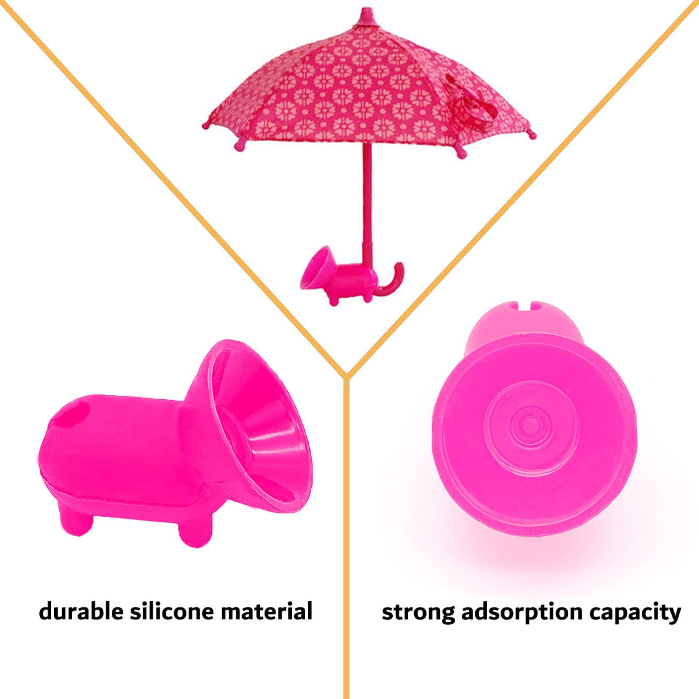 Phone Umbrella Suction Cup Stand - Universal Adjustable Piggy Phone Stand Sun Visor, Sun Shade Cover, Sun Shield with Suction Cup Mount Phone Holder Anti-Refection Block Glare
