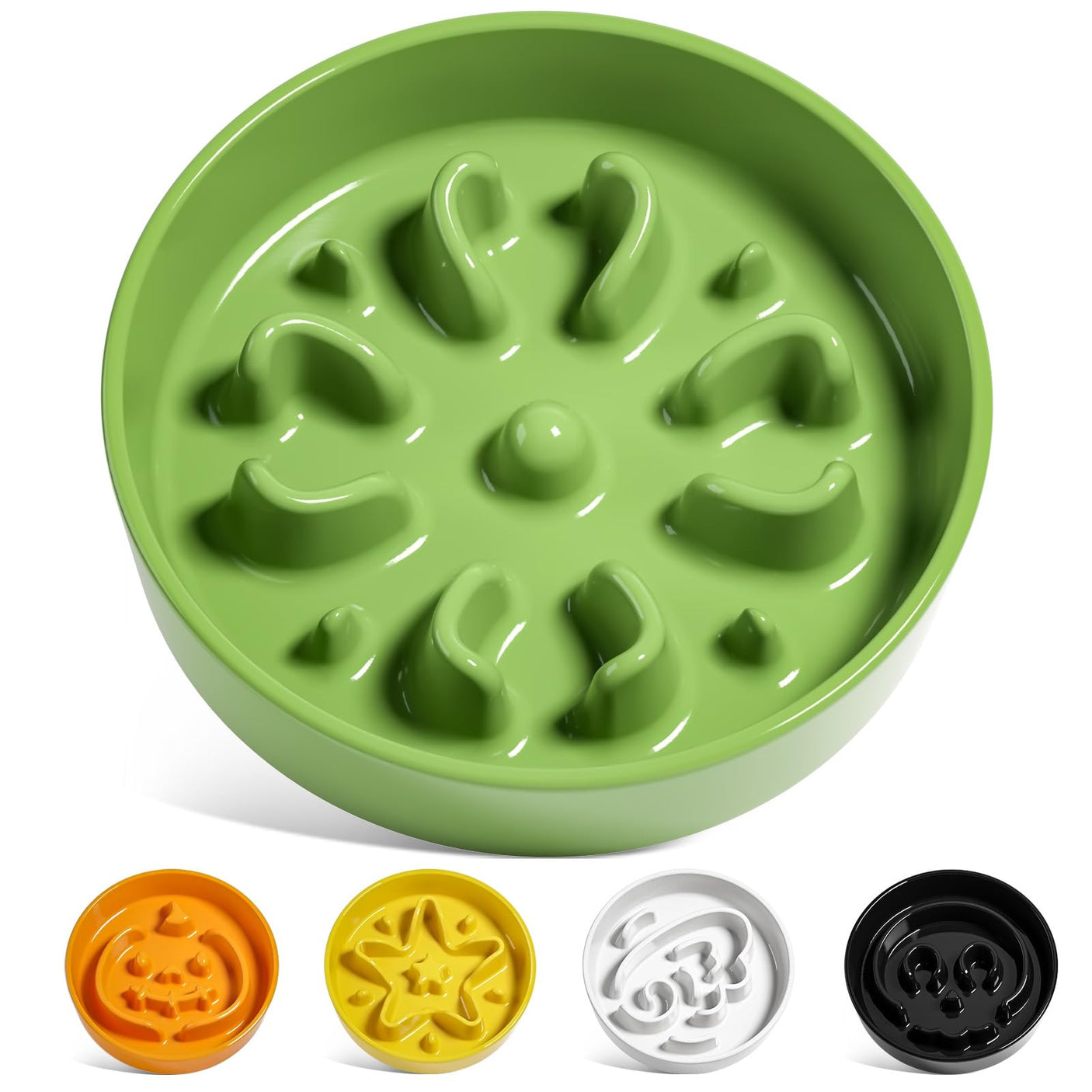 LE TAUCI Dog Bowls Slow Feeder Ceramic, 1.5 Cups Slow Feeding Dog Bowl Small Medium Breed, Puppy Slow Feeder Bowl for Fast Eater, Dog Dishes to Slow Down Eating, Puzzle Dog Food Bowl, Maze Purple