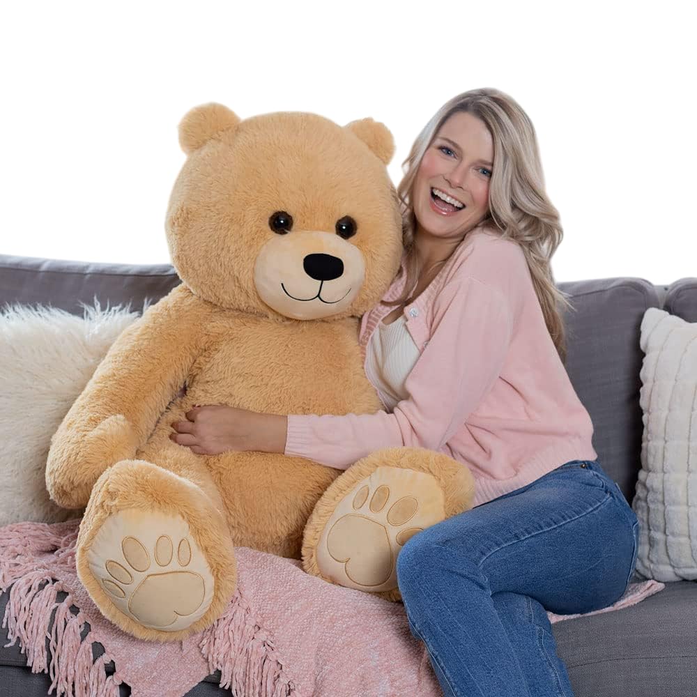 Vermont Teddy Bear Giant Elephant Stuffed Animal - 6 Foot Big Stuffed Elephant Plush from Giant Cuddle Collection - Collectible Plushies for Kids & Adults | Crafted in The USA