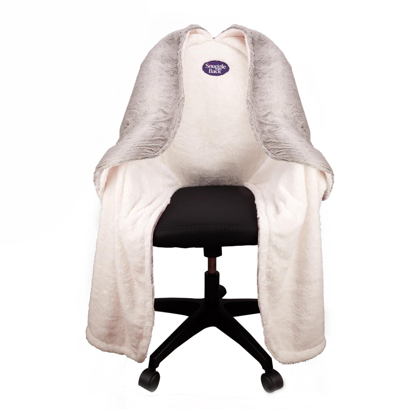 The Original Office Chair Blanket by SnuggleBack; Cozy Comfy Office Desk Chair Wrap Attaches for Convenient Heat and Hands-Free. Stay Warm In The Winter or Summer. Sherpa Fur Lining