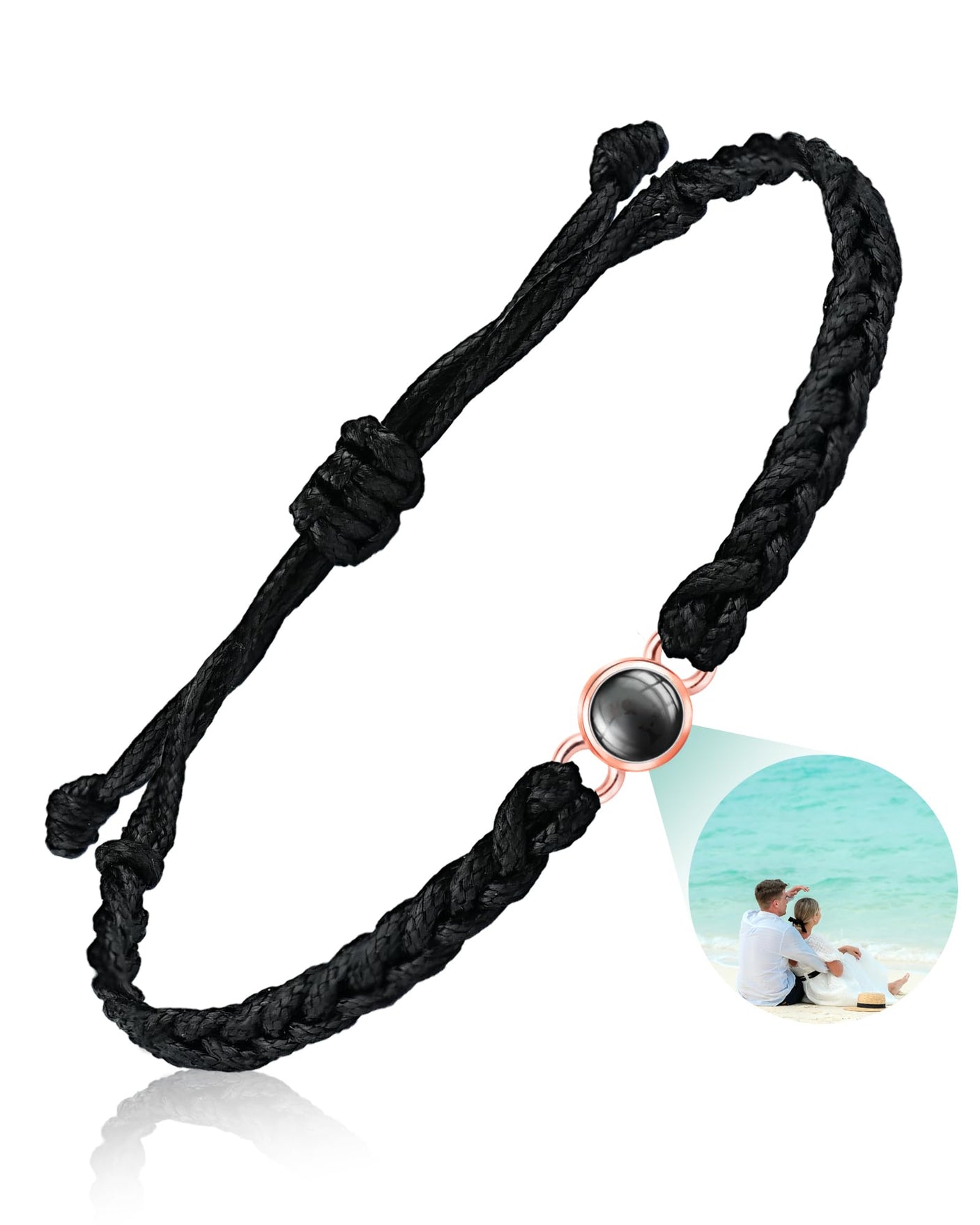 SUPHELPU Custom Bracelets with Picture Inside, Picture Bracelet Personalized Photo, Women's Identification Bracelets, Memorial Gifts for Loved One