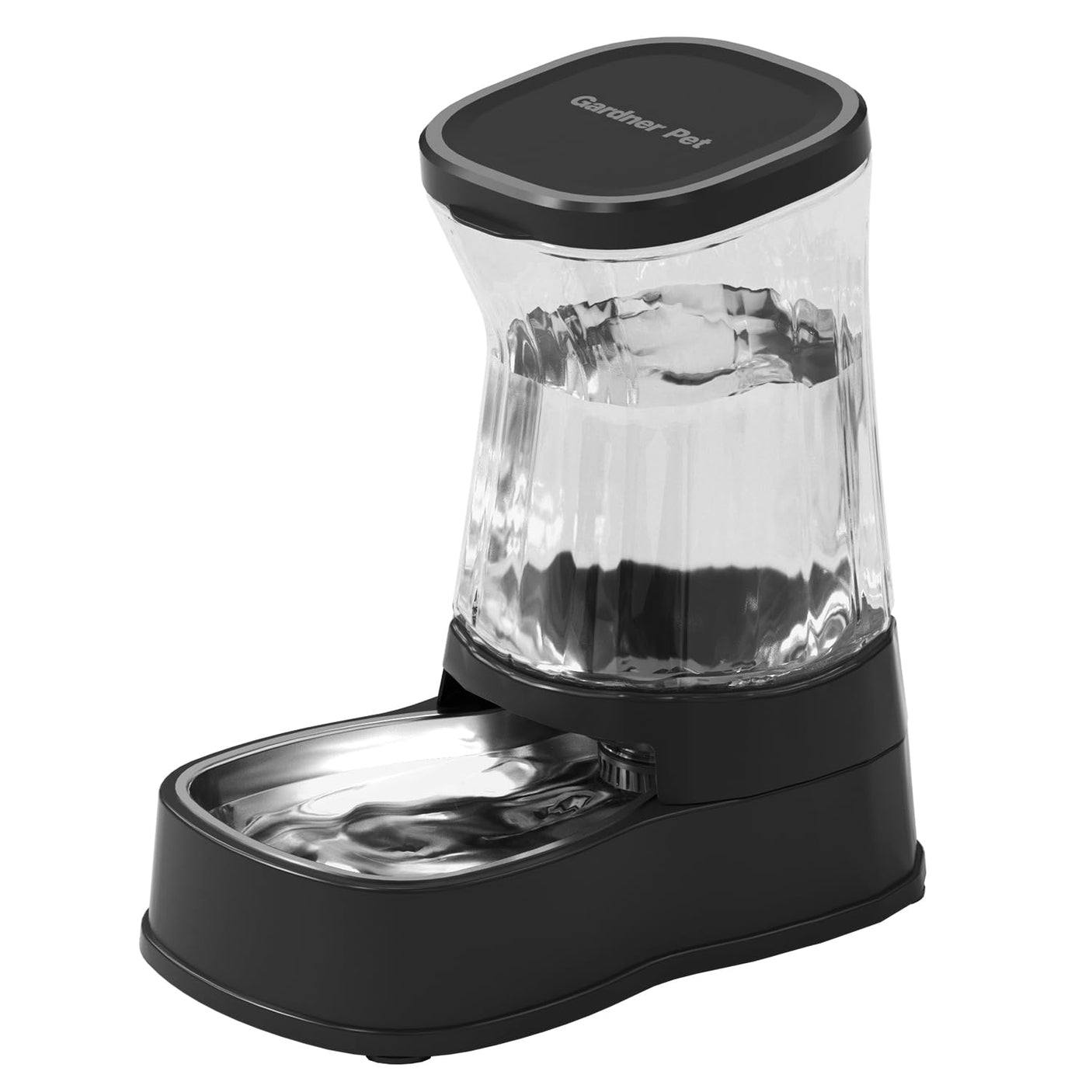 Gardner Pet Automatic Dog Water Dispenser Gravity Stainless Steel Water Waterer Feeder, 100% BPA-Free Large Capacity Water Feeding Bowls for Medium & Large-Sized Dogs Cats Other Pets -(1 Gallon)