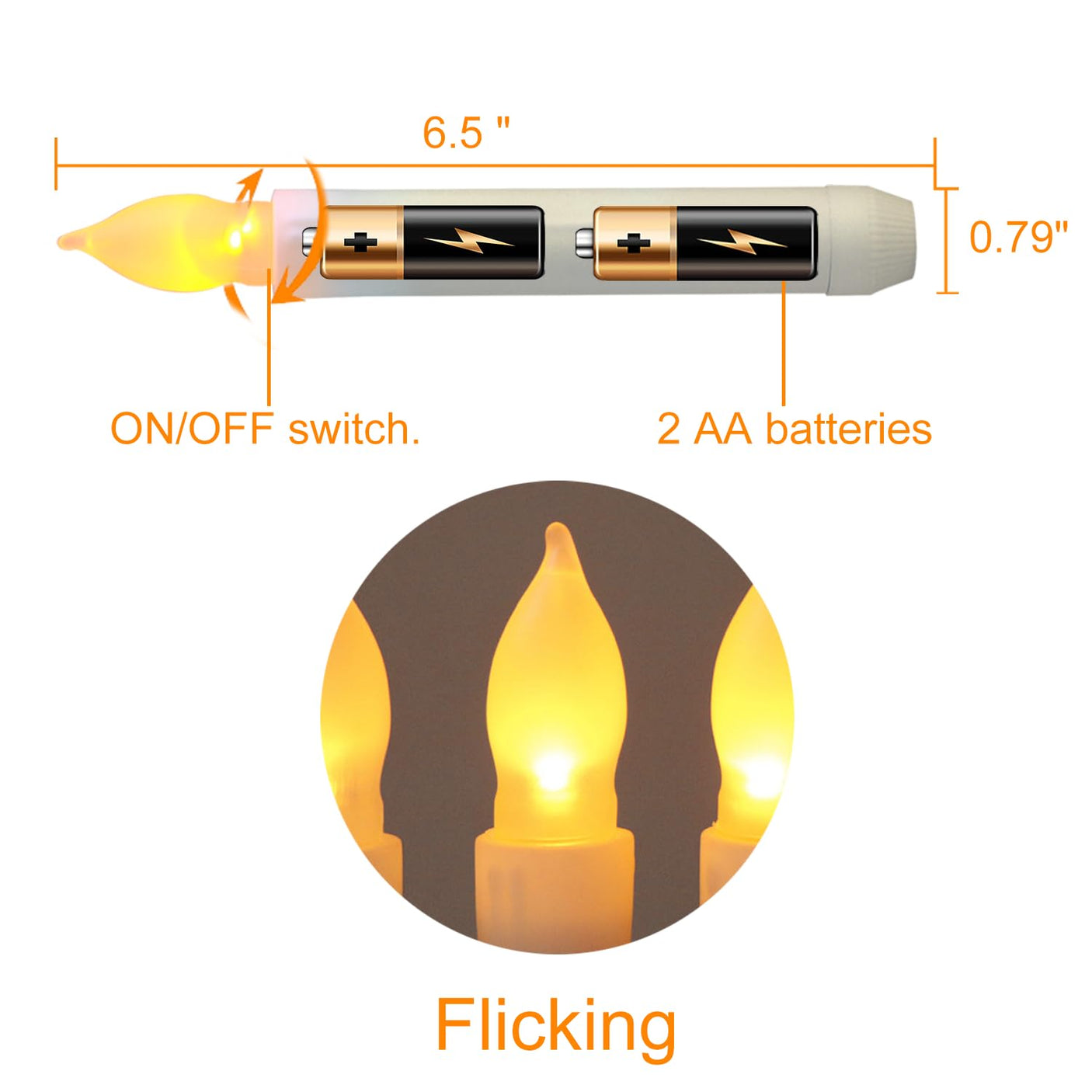 20 Pcs Floating Candles with Wand, Hanging Candles with Timer, Magic Deco Candles Flickering Warm Light, Flameless Taper Candles with Wand Remote, LED Candlesticks for Birthday Halloween Party Decor