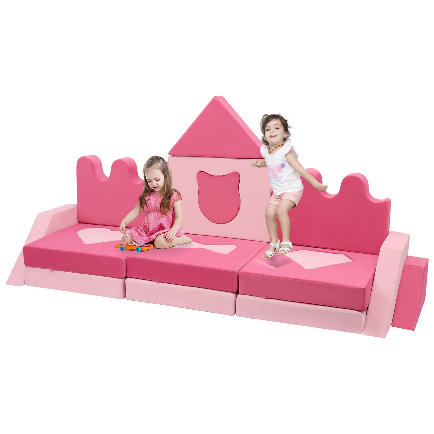 22Pcs Modular Kids Play Couch - Kids Couch for Playroom Bedroom Living Rooms Toddler Sofa for Inspiring Child Creativity,Children Convertible Foam Sofa
