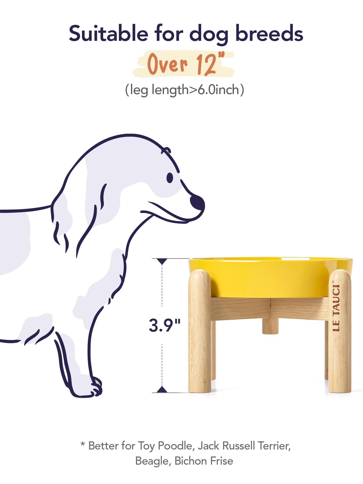 LE TAUCI Dog Bowls Slow Feeder Ceramic, 1.5 Cups Slow Feeding Dog Bowl Small Medium Breed, Puppy Slow Feeder Bowl for Fast Eater, Dog Dishes to Slow Down Eating, Puzzle Dog Food Bowl, Maze Purple