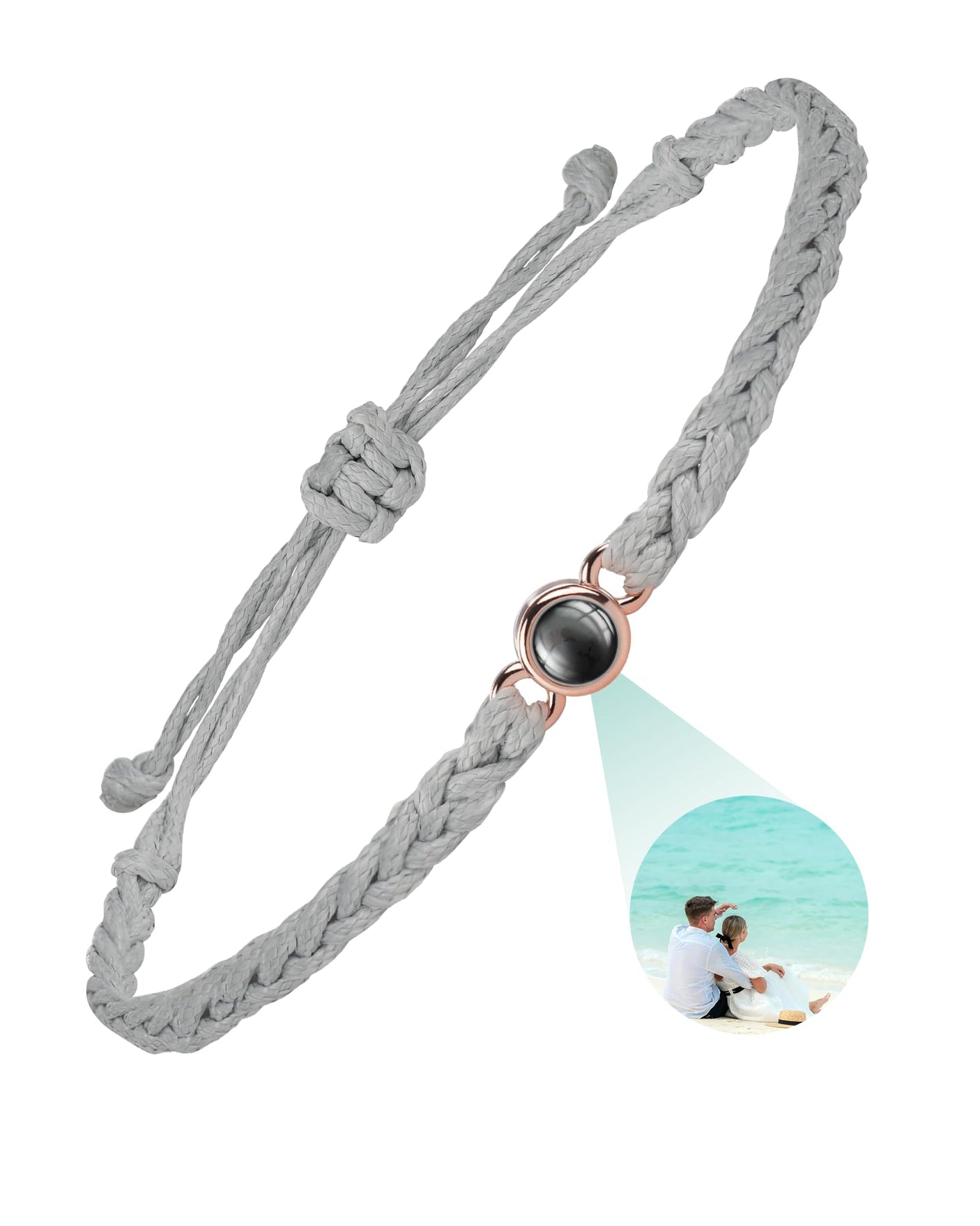 SUPHELPU Custom Bracelets with Picture Inside, Picture Bracelet Personalized Photo, Women's Identification Bracelets, Memorial Gifts for Loved One