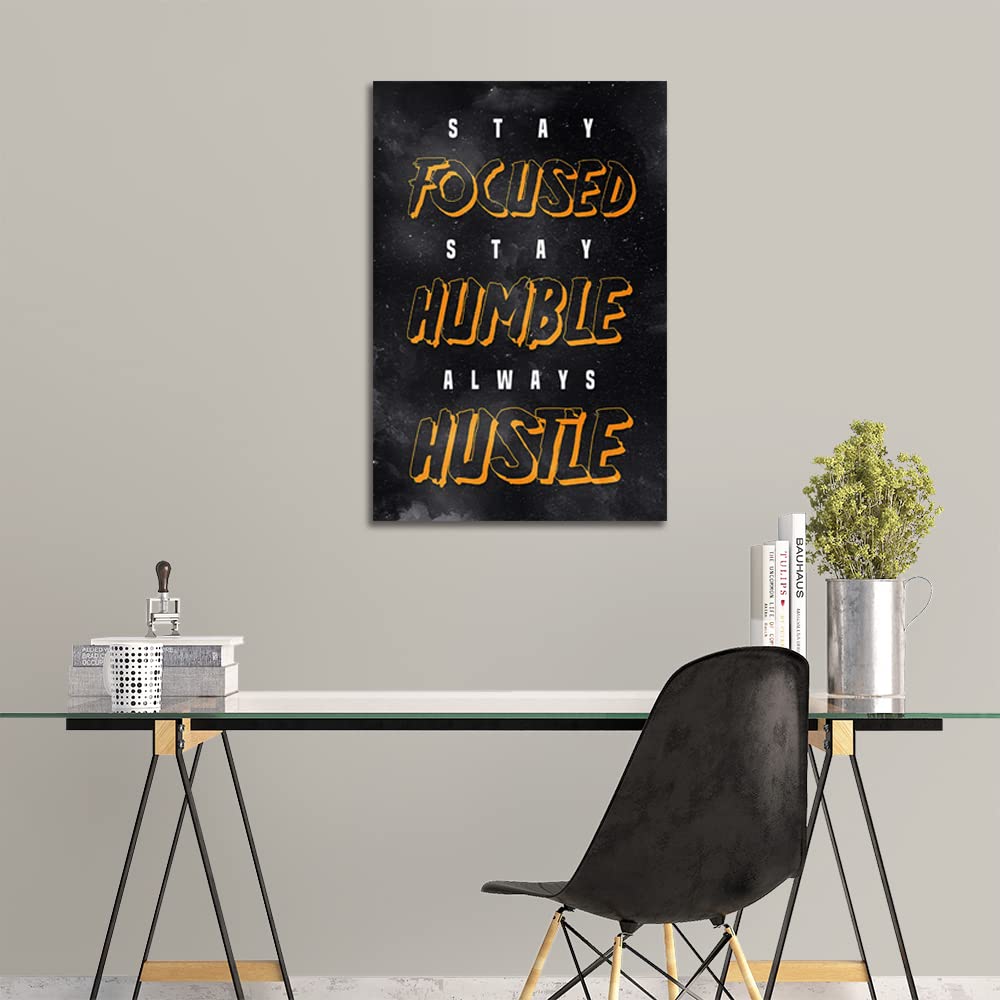 Success Tree Inspirational Quote Canvas Wall Art Motivational Motto Painting Inspiring Entrepreneur Posters Prints Artwork Decor Framed for Home Office Classroom Ready to Hang - 12" Wx18 H