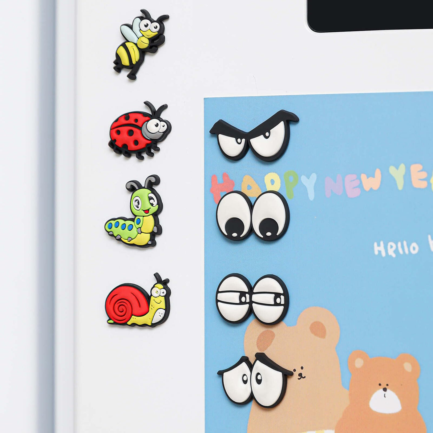 Plant Magnets Eyes for Potted Plants 8 PCS Cute Magnetic Plant Eyes with Cartoon Eyes, Funny Plants Pins for Indoor Outdoor Office Plants Accessories, Plants Lover Gifts, Magnets for Fridge