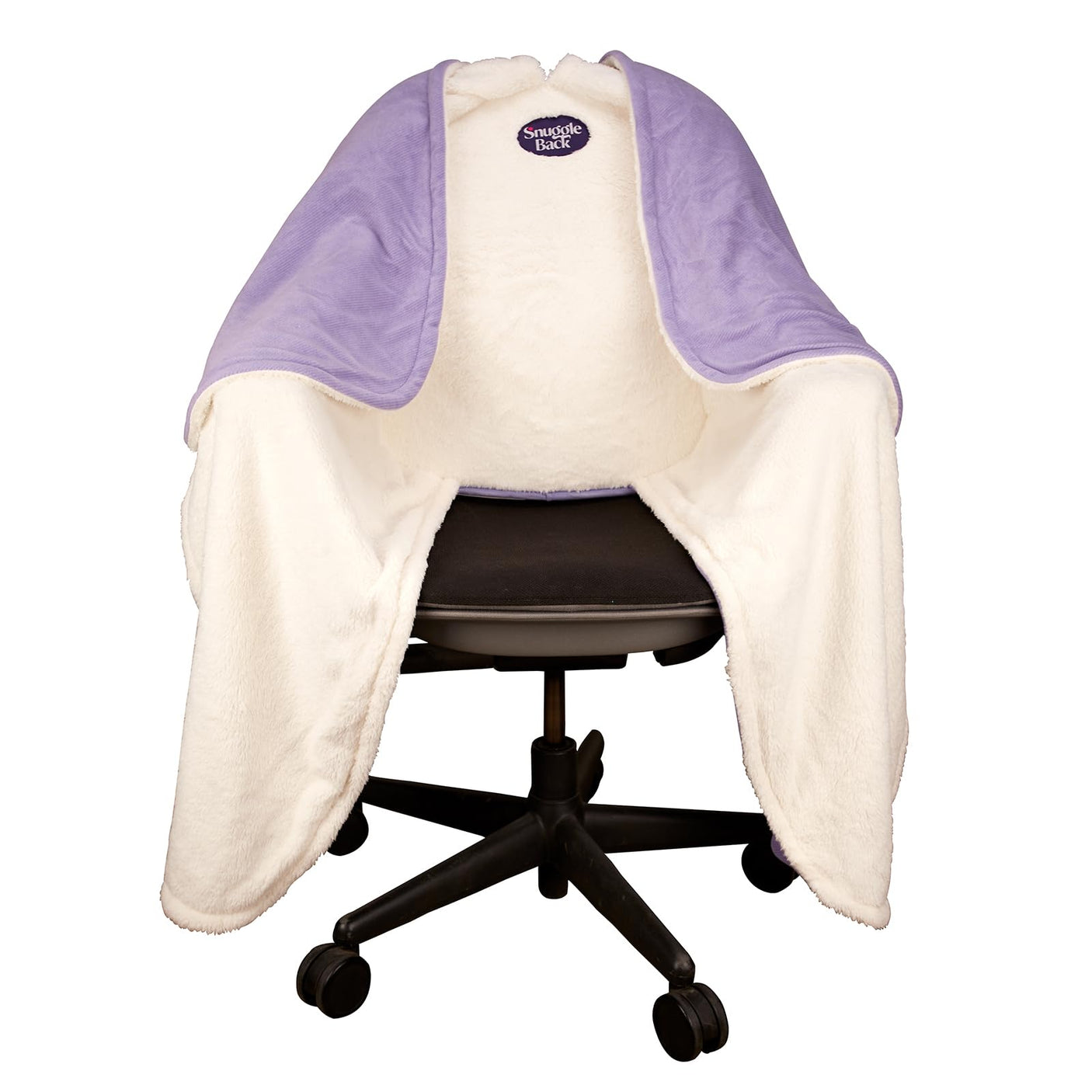 The Original Office Chair Blanket by SnuggleBack; Cozy Comfy Office Desk Chair Wrap Attaches for Convenient Heat and Hands-Free. Stay Warm In The Winter or Summer. Sherpa Fur Lining