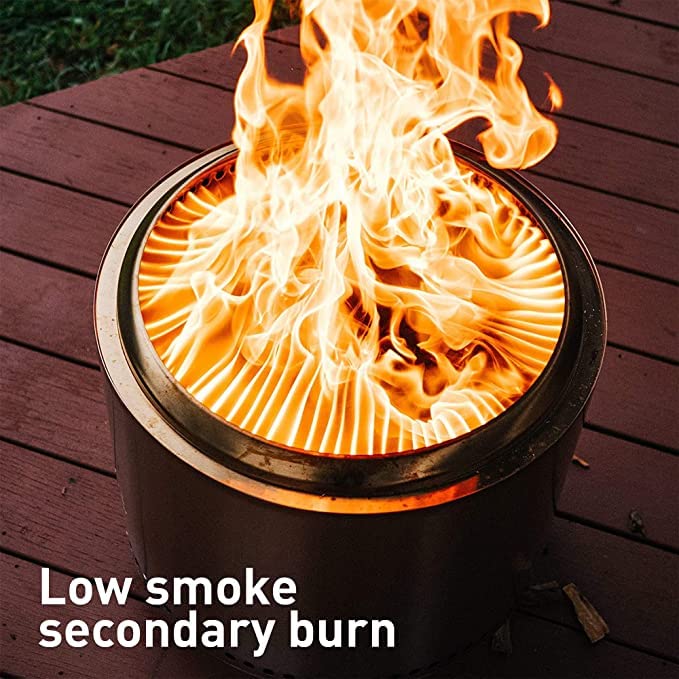 Solo Stove Bonfire with Stand | 19.5" Smokeless Fire Pit, Removable Ash Pan | Portable Stainless Steel Wood Burning Outdoor Fireplace, Ideal for 4–6 People, 21.75 lbs