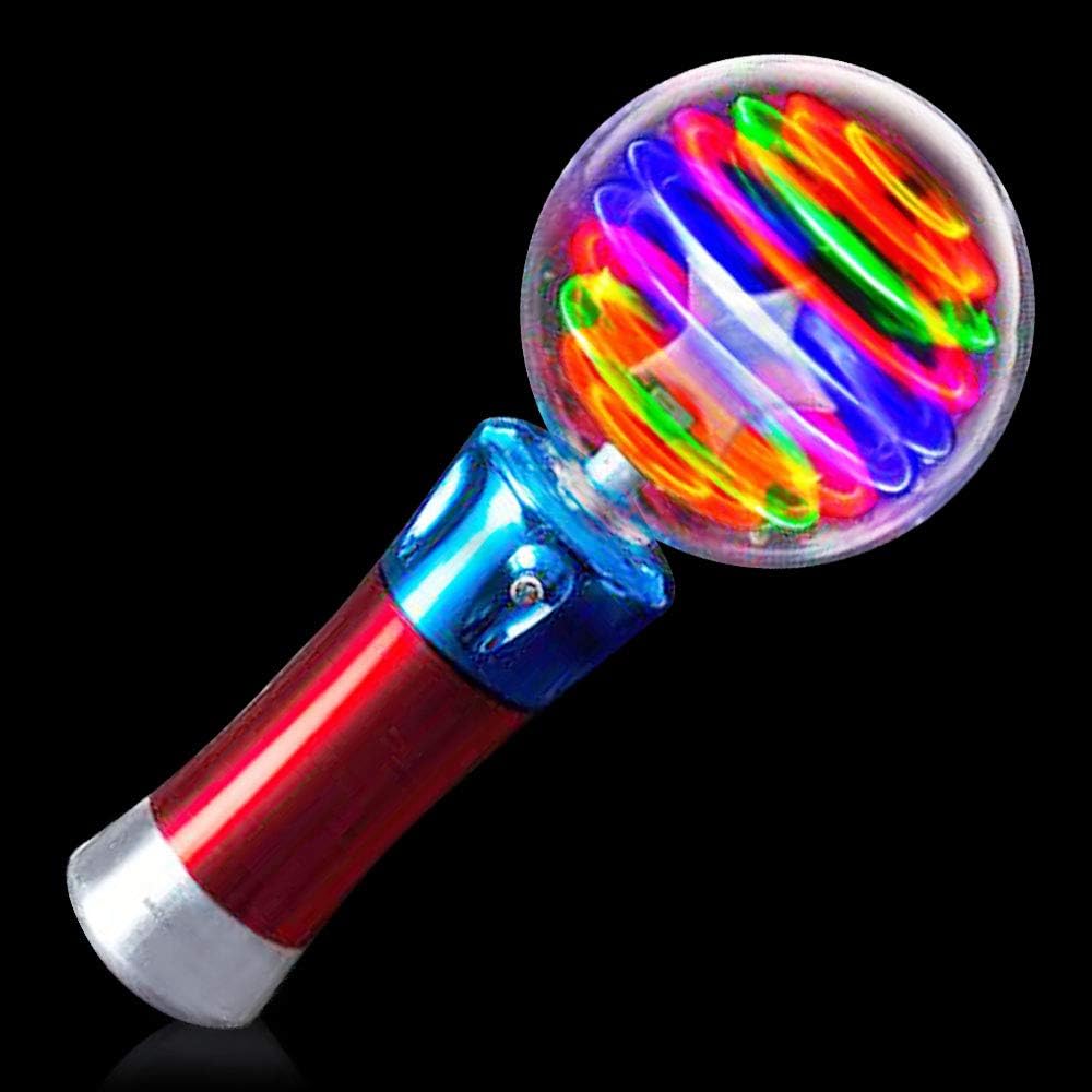ArtCreativity Spinning Light Up Toy Wand – Magic Ball with LED Lights, Sensory Spinner for Kids, Party Favors & Classroom Prizes, Autism-Friendly Gift