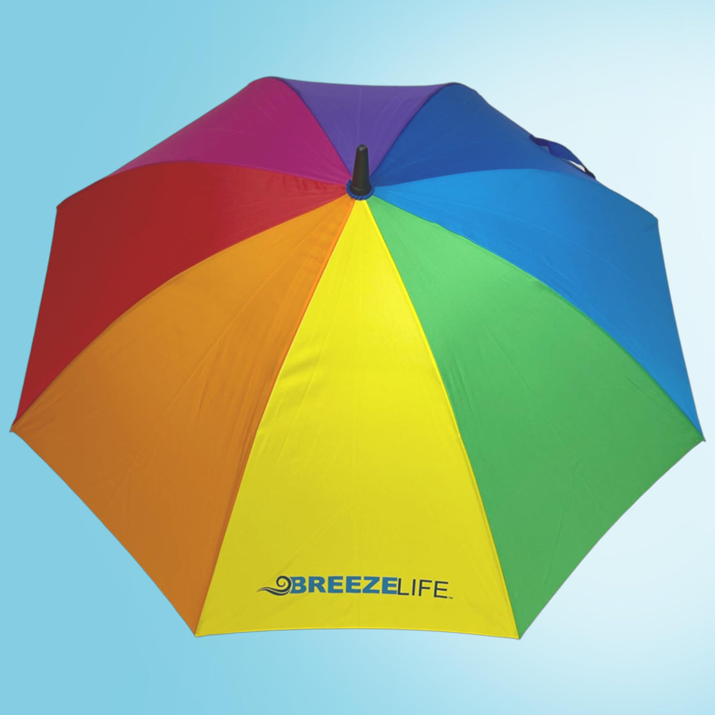 Original Mister Breeze, Sun Umbrella with Fan and Mister, Umbrella Mister with Built-in Fan for Festivals, Beach and More, Blocks Harmful Sun Rays, Mist bottle included, Silver